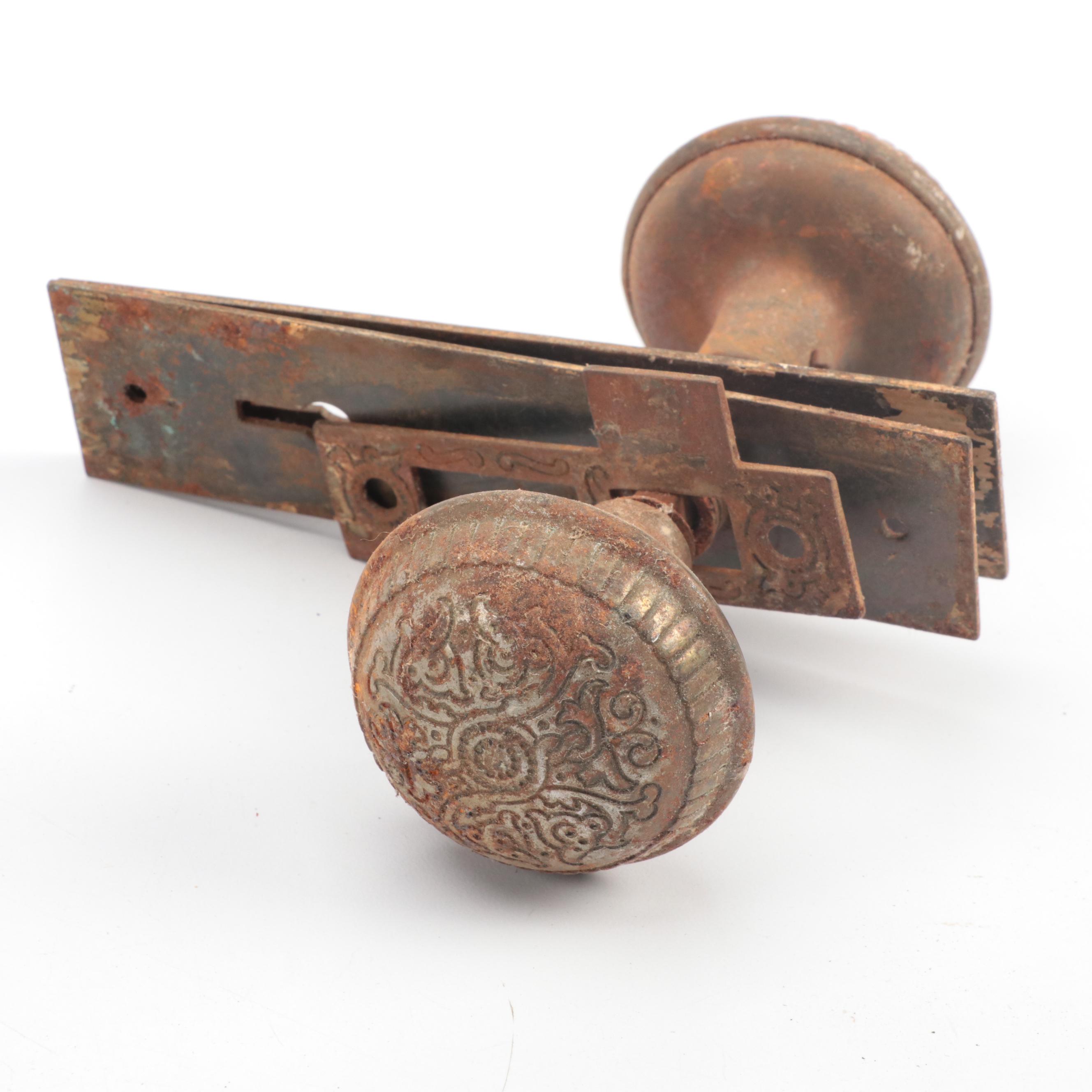 Late Victorian Door Handles and Lock Plates