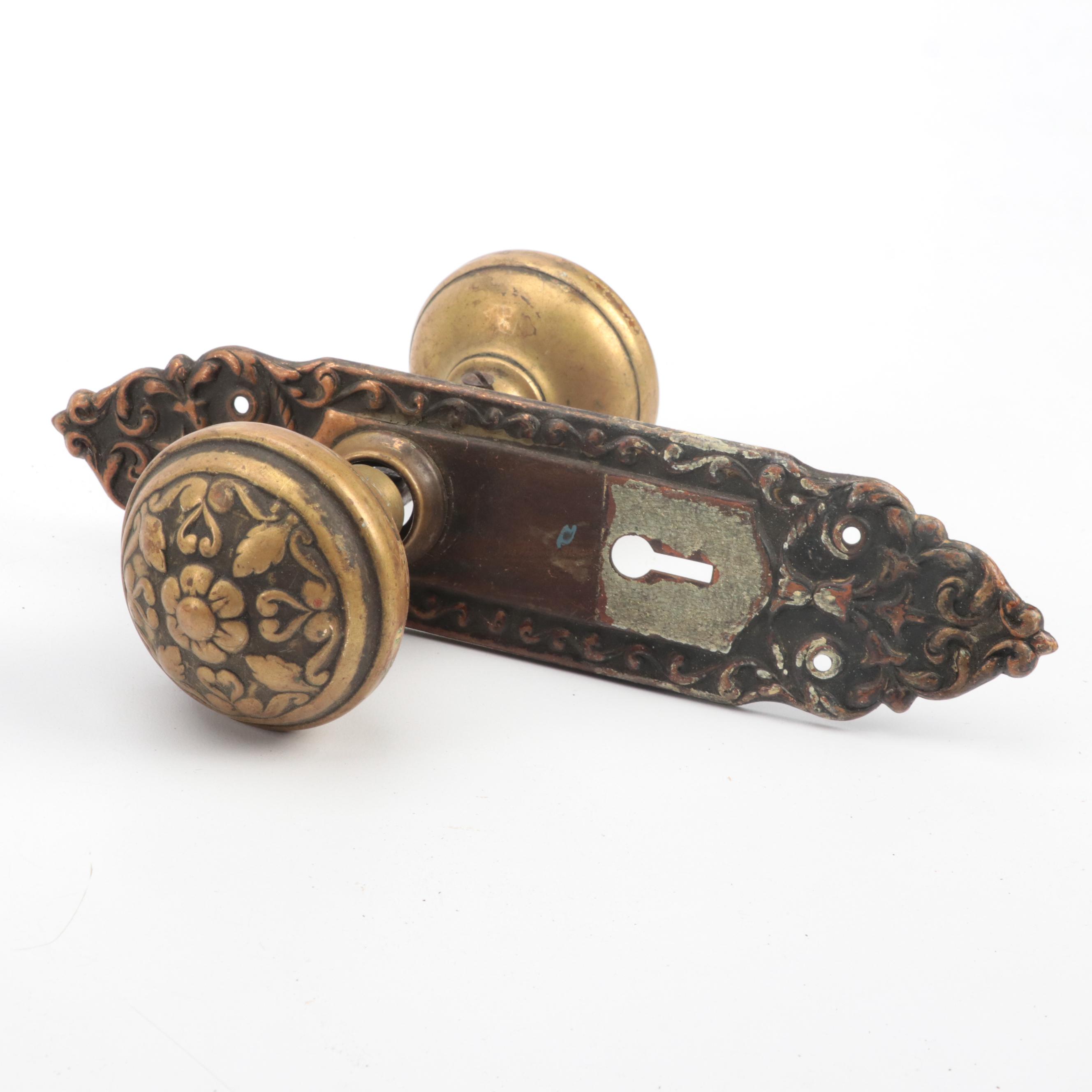 Late Victorian Door Handles and Lock Plates