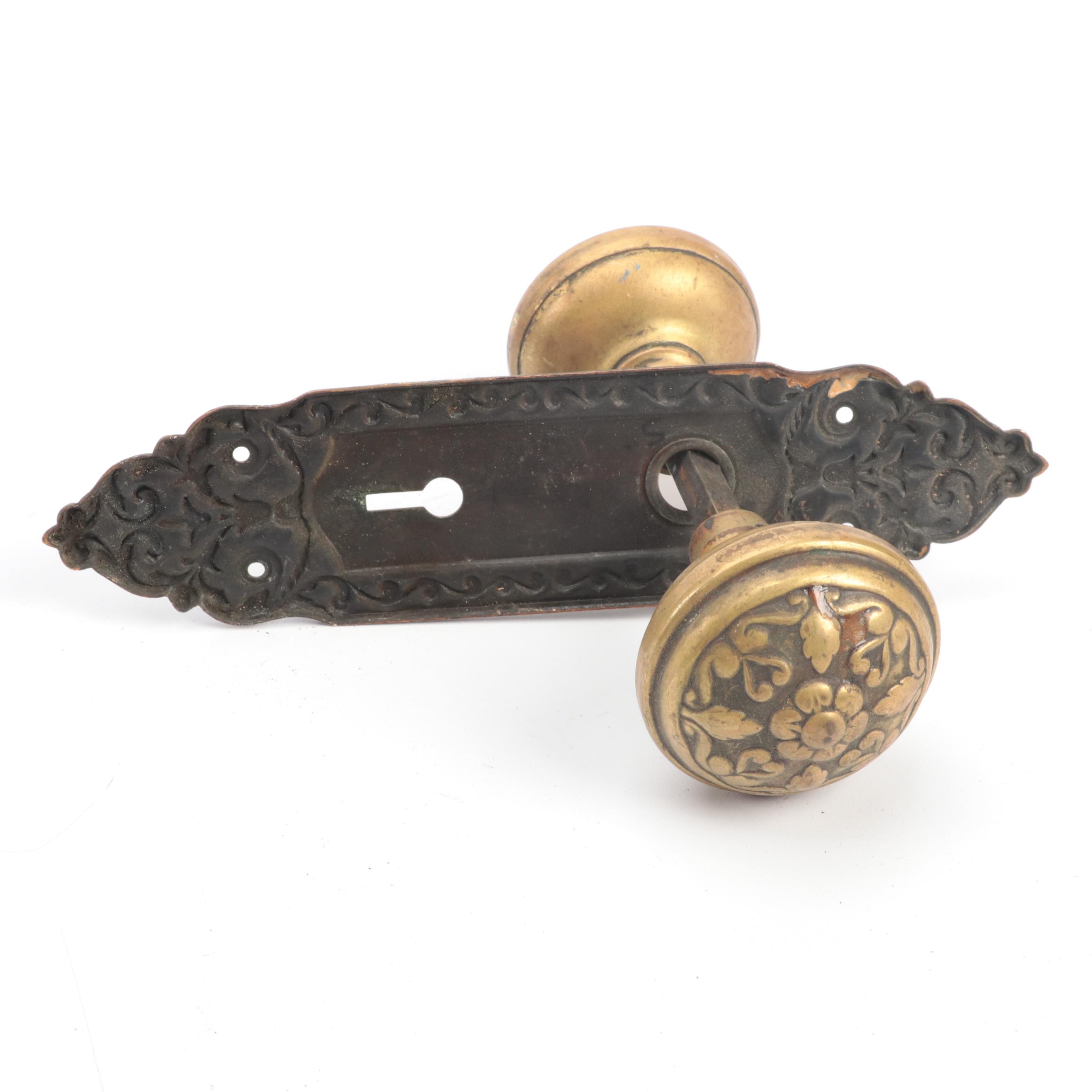 Late Victorian Door Handles and Lock Plates