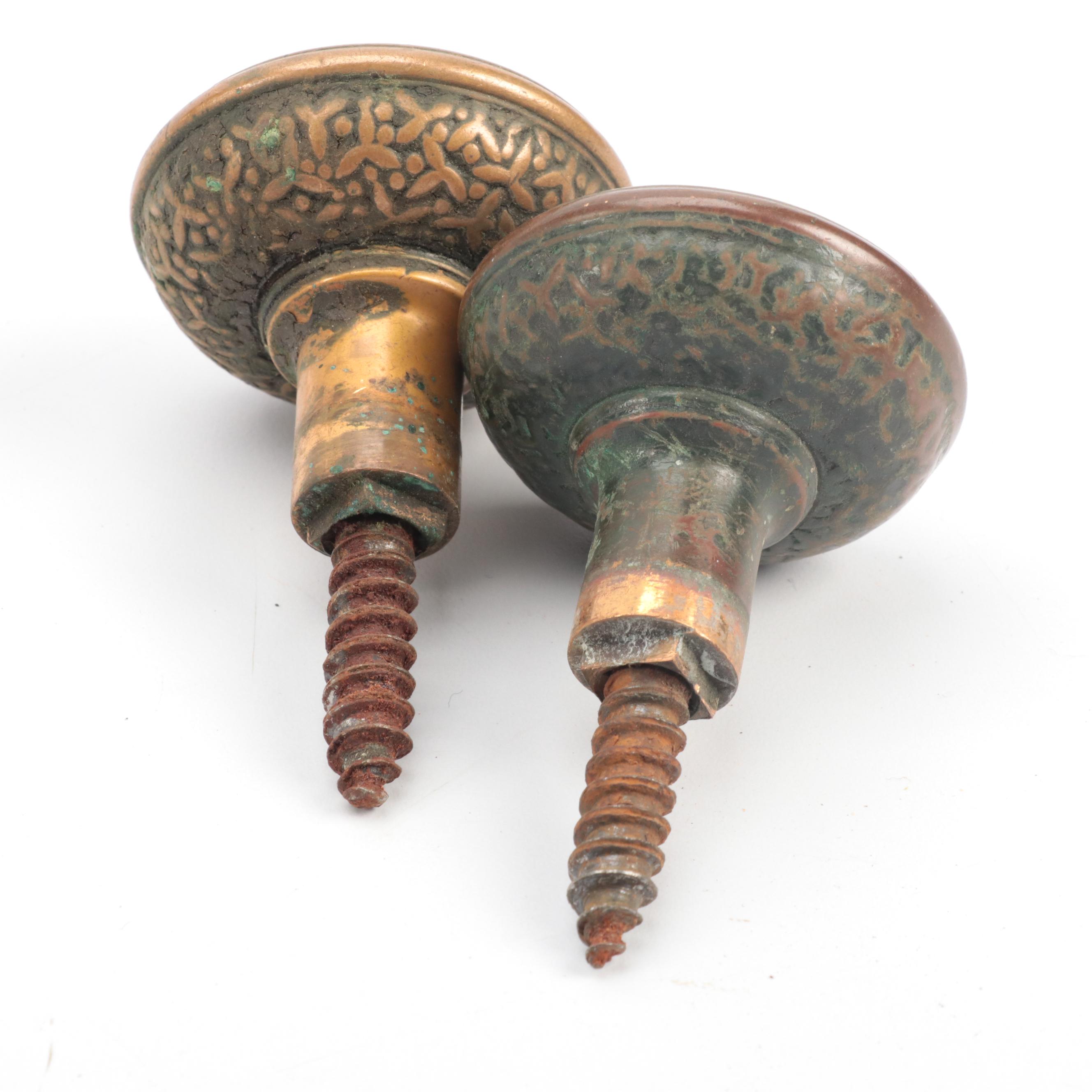 Late Victorian Door Handles and Lock Plates