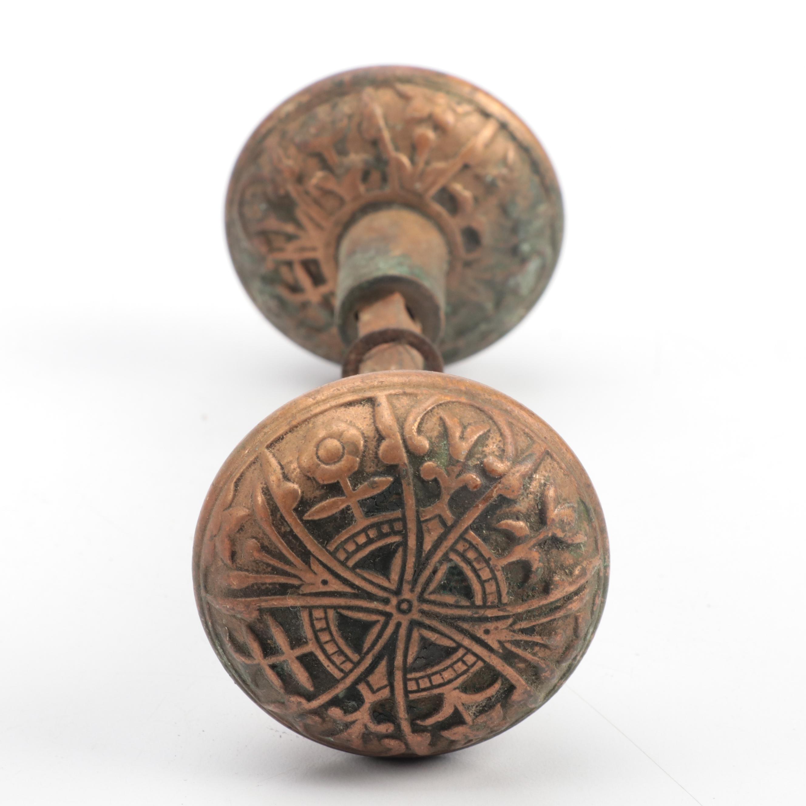 Late Victorian Door Handles and Lock Plates