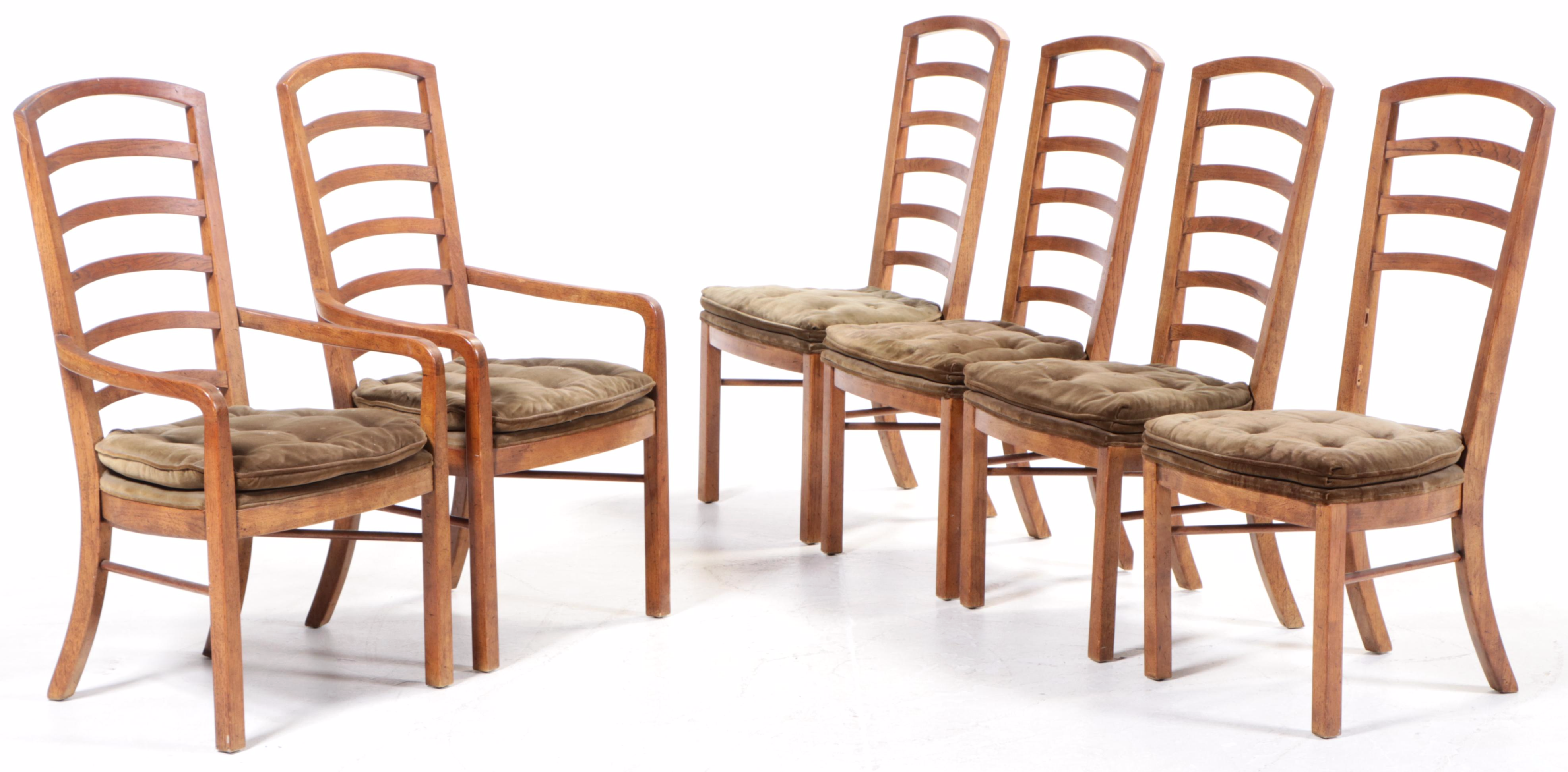 Drexel-Heritage "Woodbriar" Modernist Seven-Piece Dining Set, 1970s