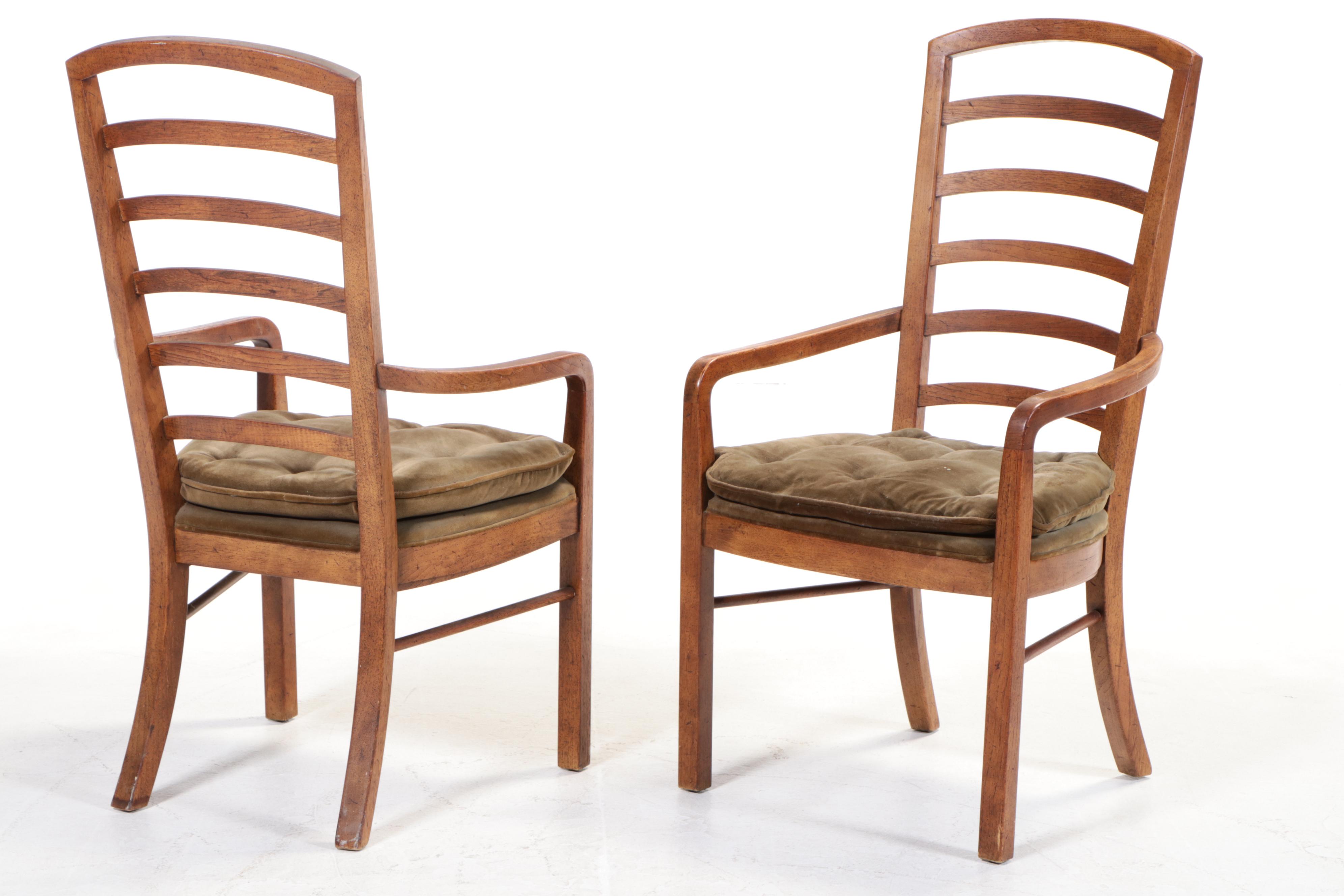 Drexel-Heritage "Woodbriar" Modernist Seven-Piece Dining Set, 1970s