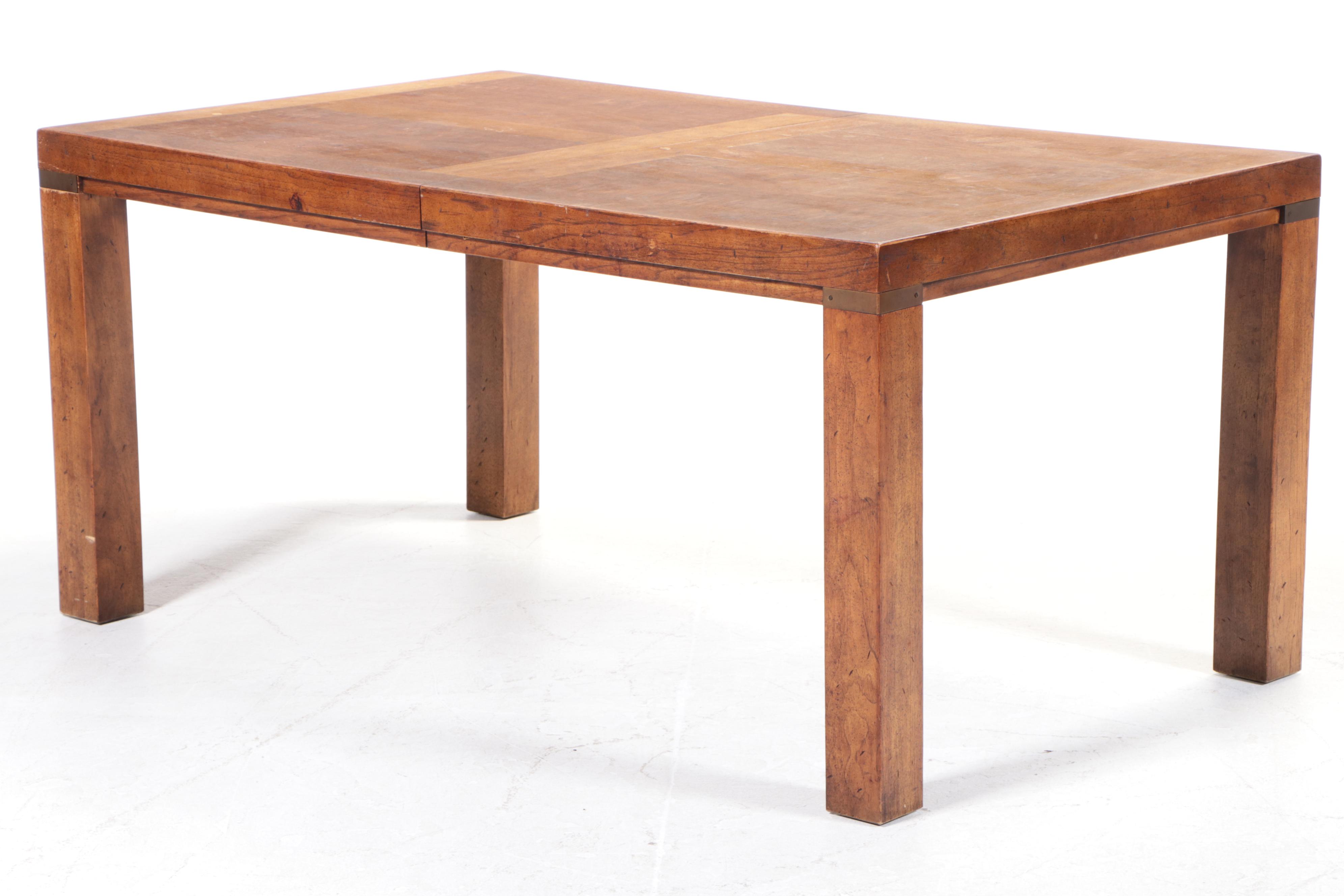 Drexel-Heritage "Woodbriar" Modernist Seven-Piece Dining Set, 1970s