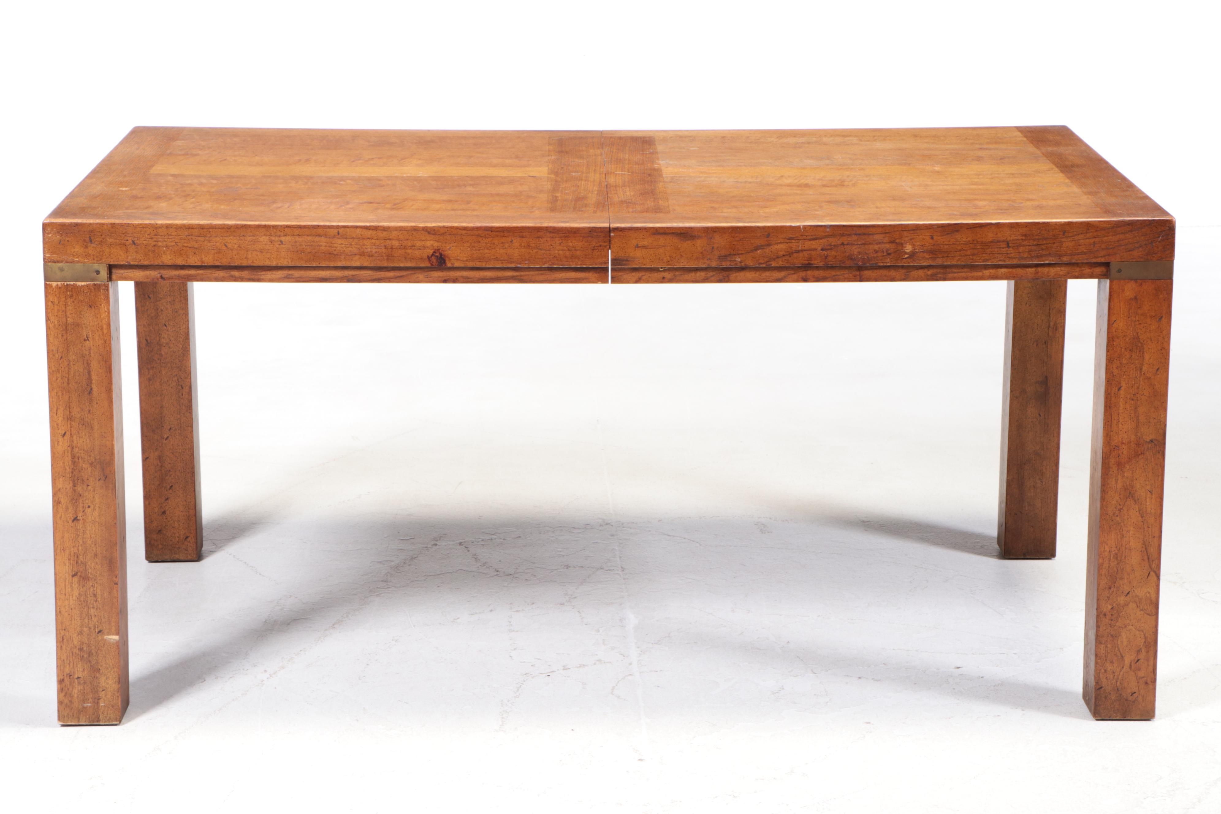 Drexel-Heritage "Woodbriar" Modernist Seven-Piece Dining Set, 1970s