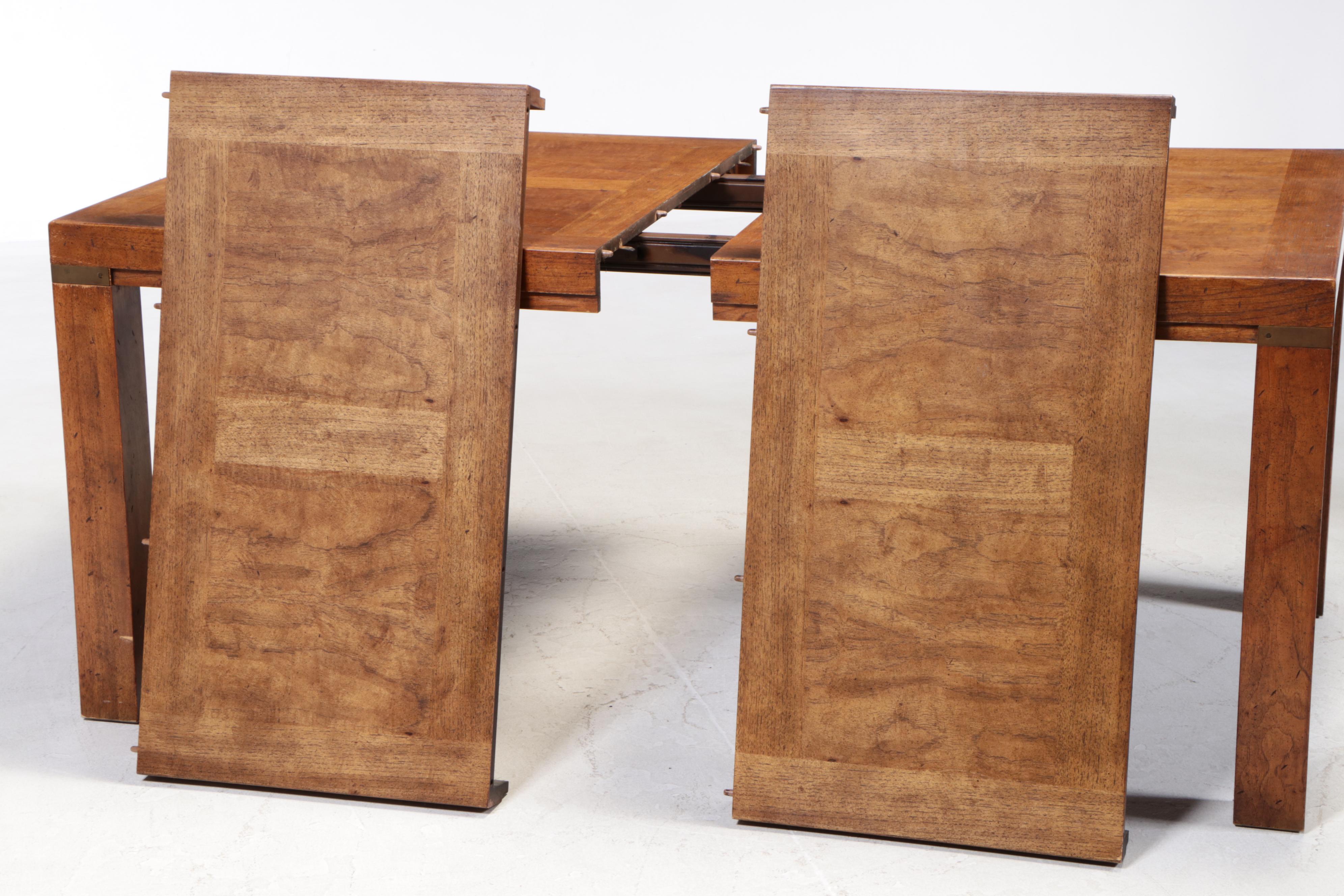 Drexel-Heritage "Woodbriar" Modernist Seven-Piece Dining Set, 1970s