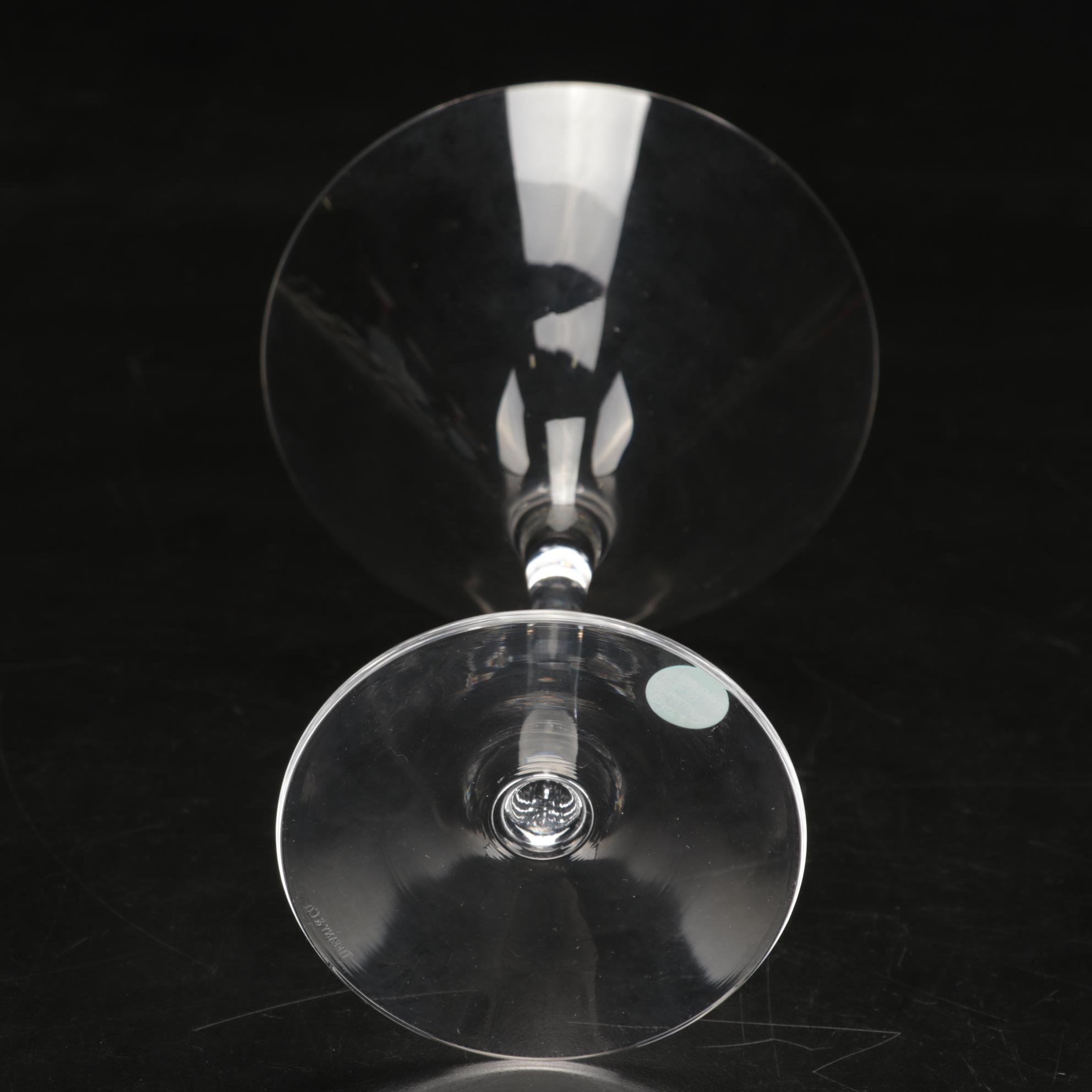 Eight Tiffany & Co. Crystal Martini Glasses