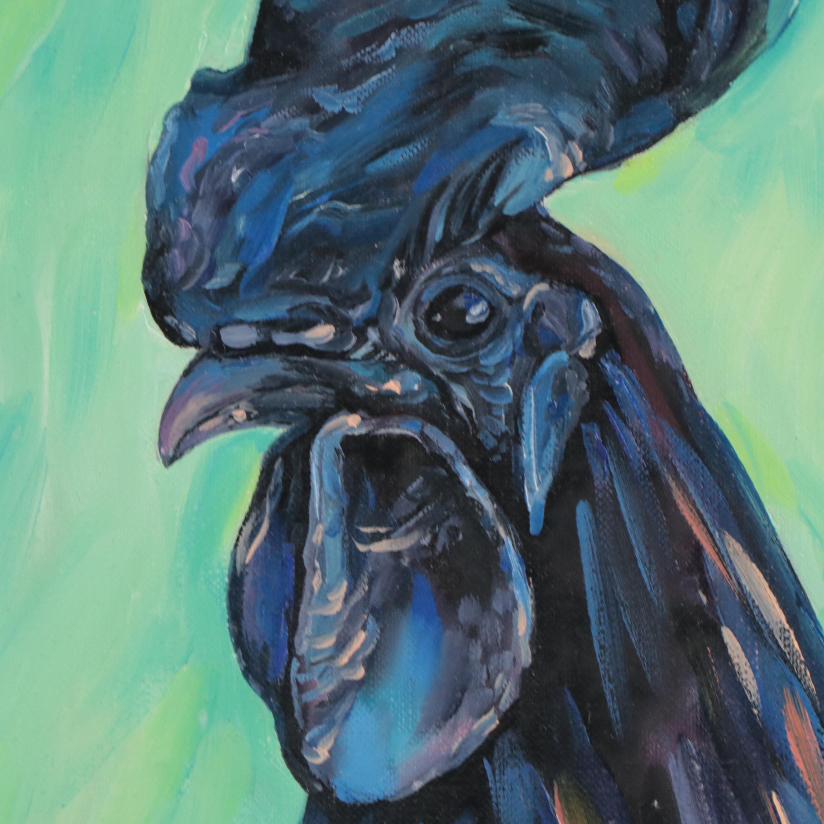 Kravchenko Olga Oil Painting of Rooster, 2023