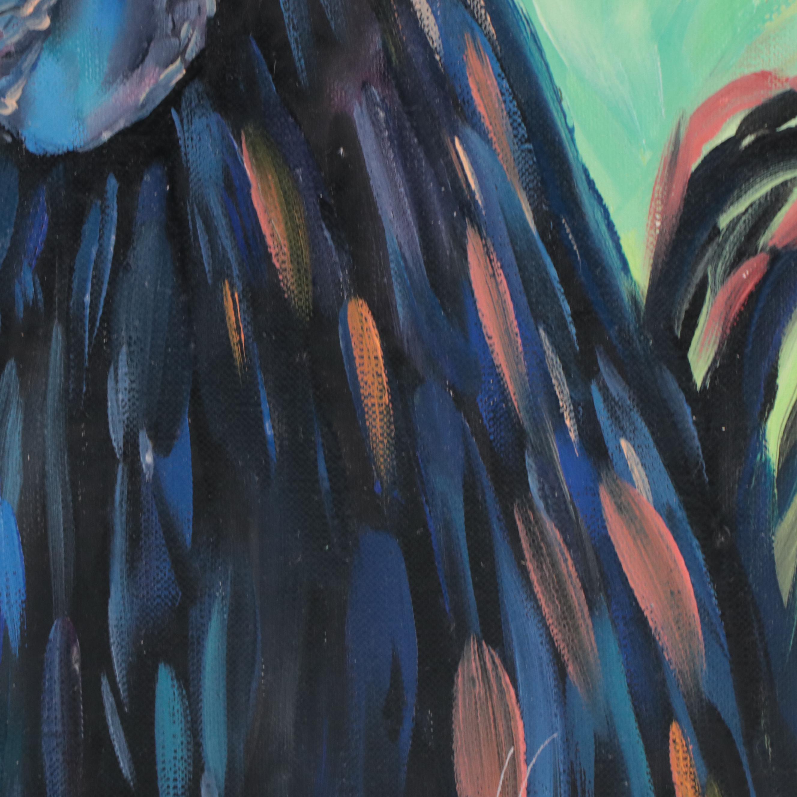 Kravchenko Olga Oil Painting of Rooster, 2023