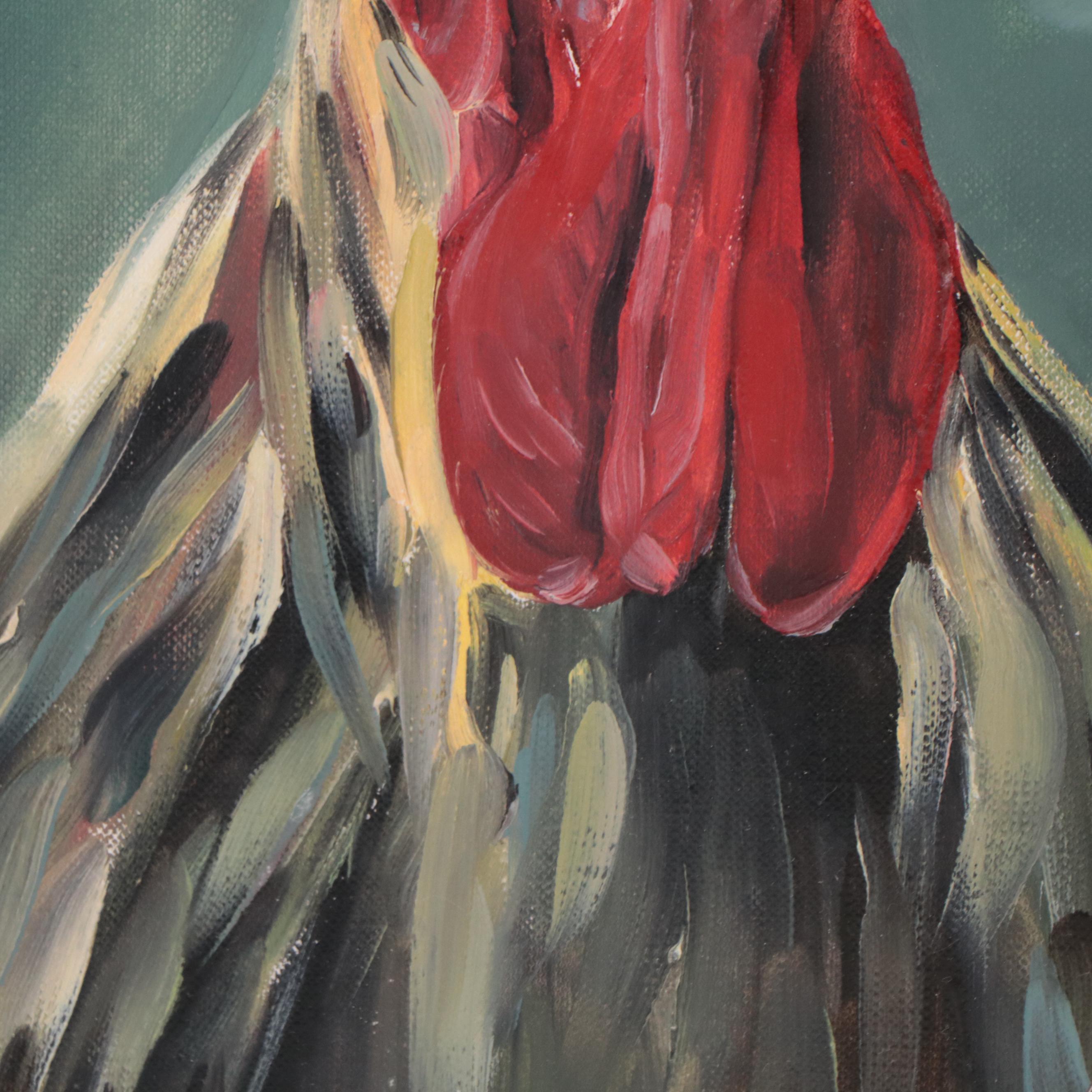 Kravchenko Olga Oil Painting of Rooster, 2023