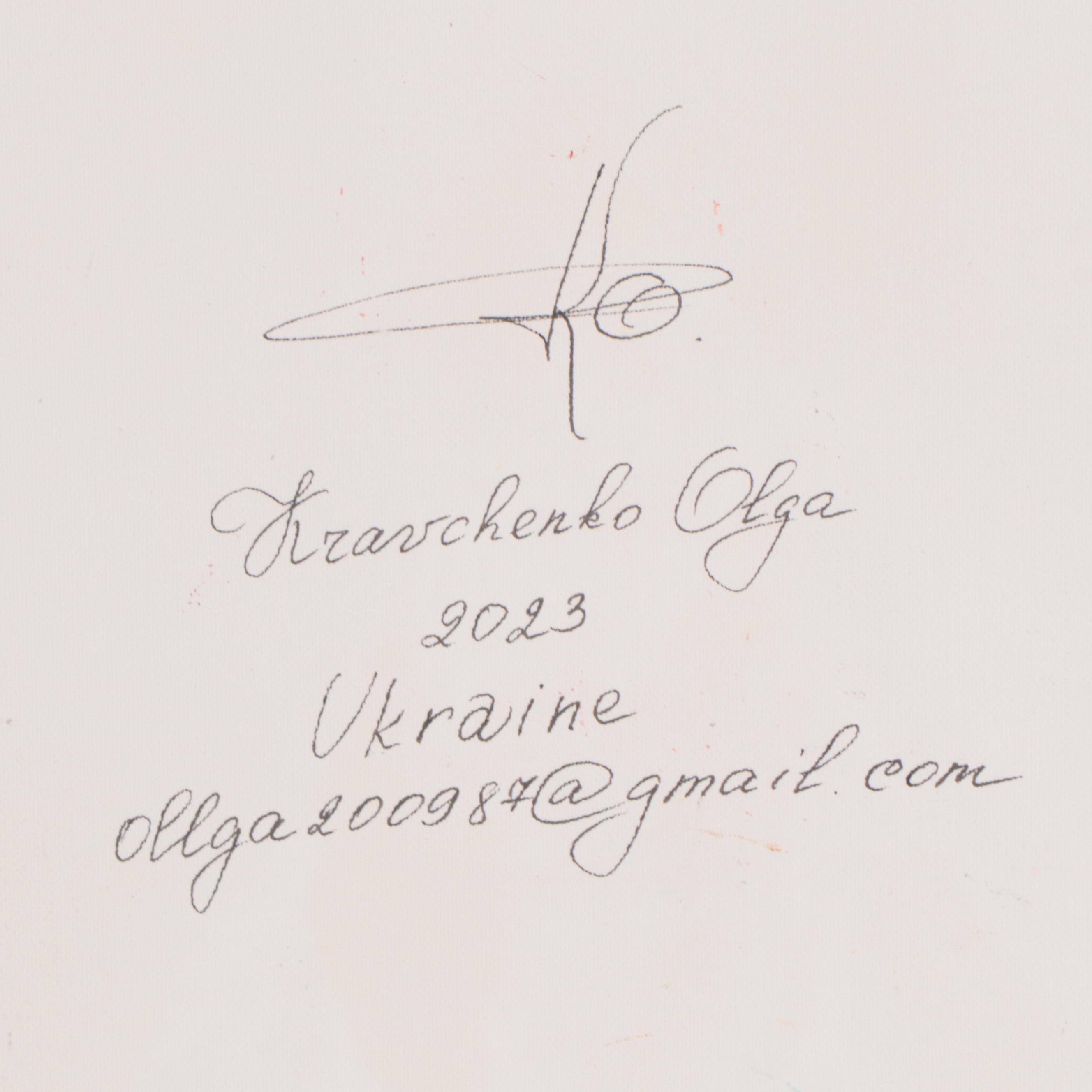 Kravchenko Olga Oil Painting of Rooster, 2023