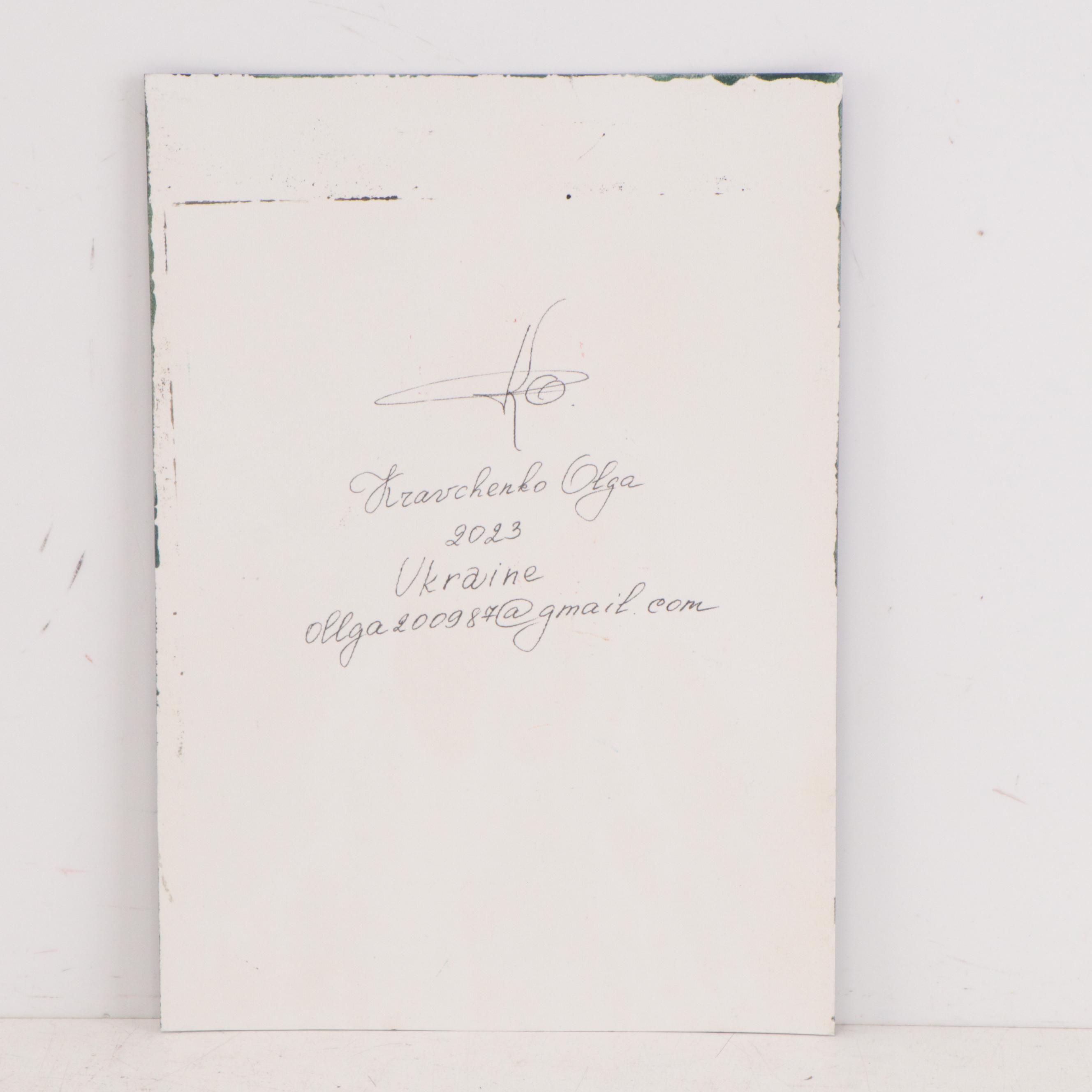 Kravchenko Olga Oil Painting of Rooster, 2023