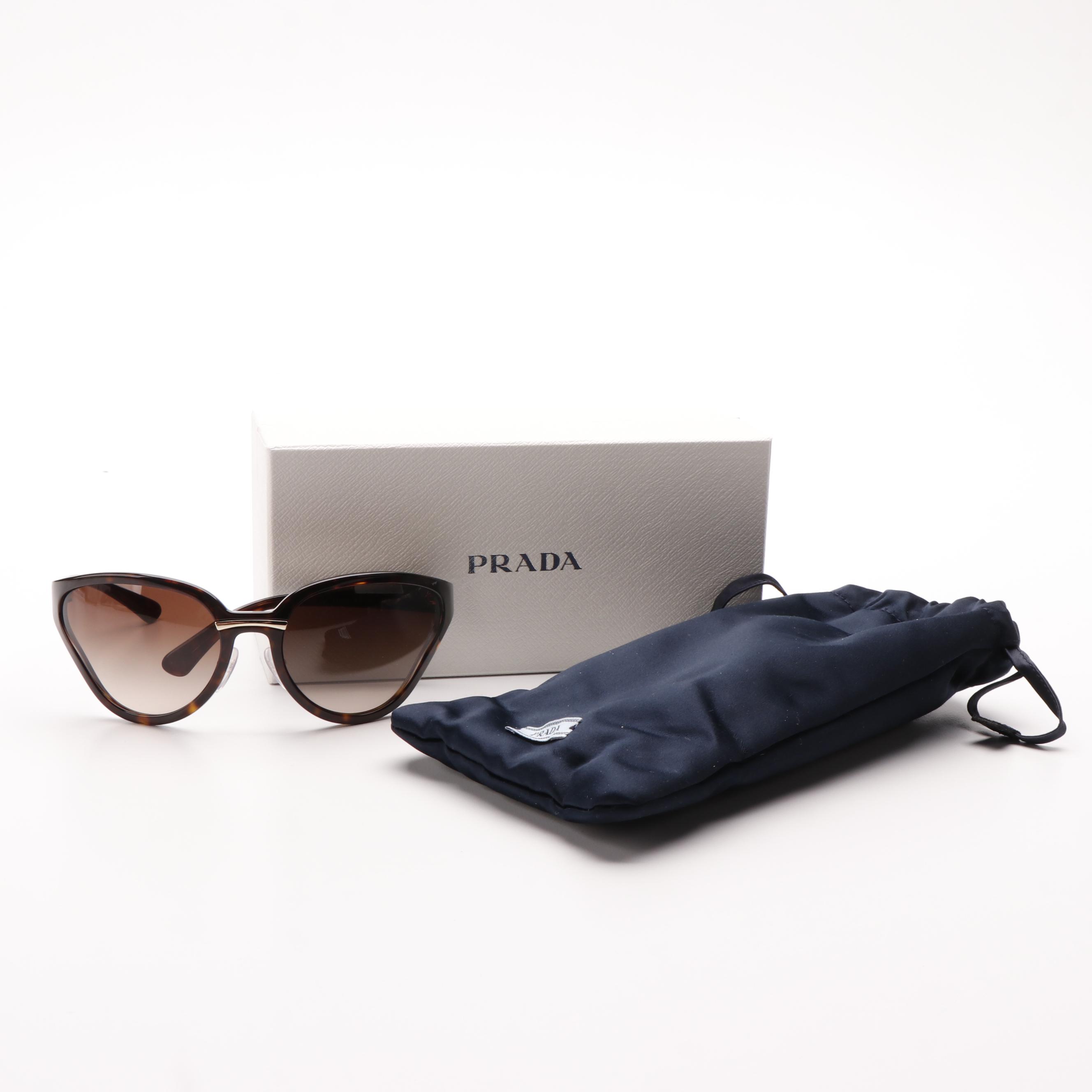 Prada SPR22V Butterfly Havana Brown Gradient Sunglasses with Case