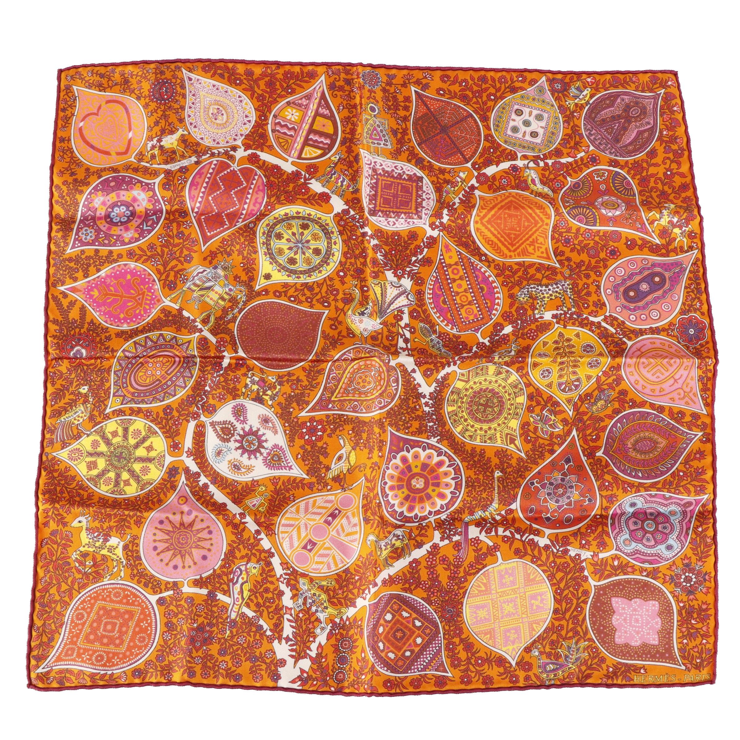 Hermès "L'Arbre de Vie" Scarf in Silk Twill