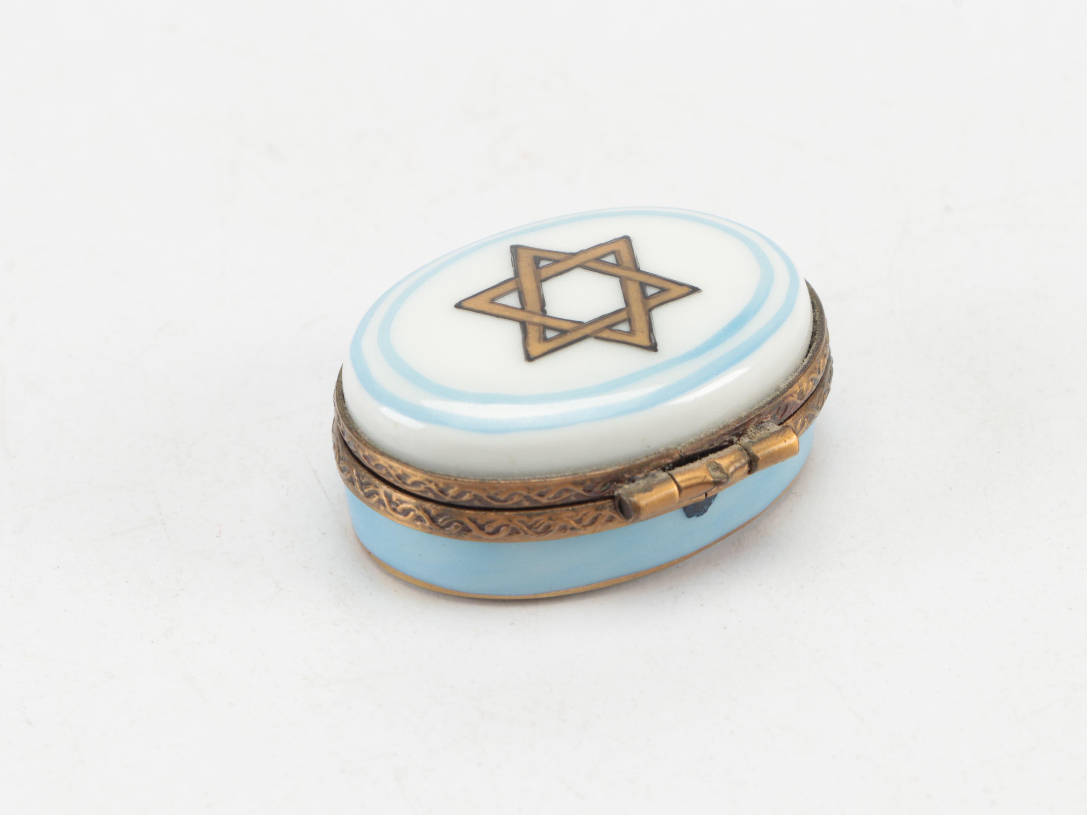 Puy de Dôme Judaica and Other French Porcelain Limoges Boxes