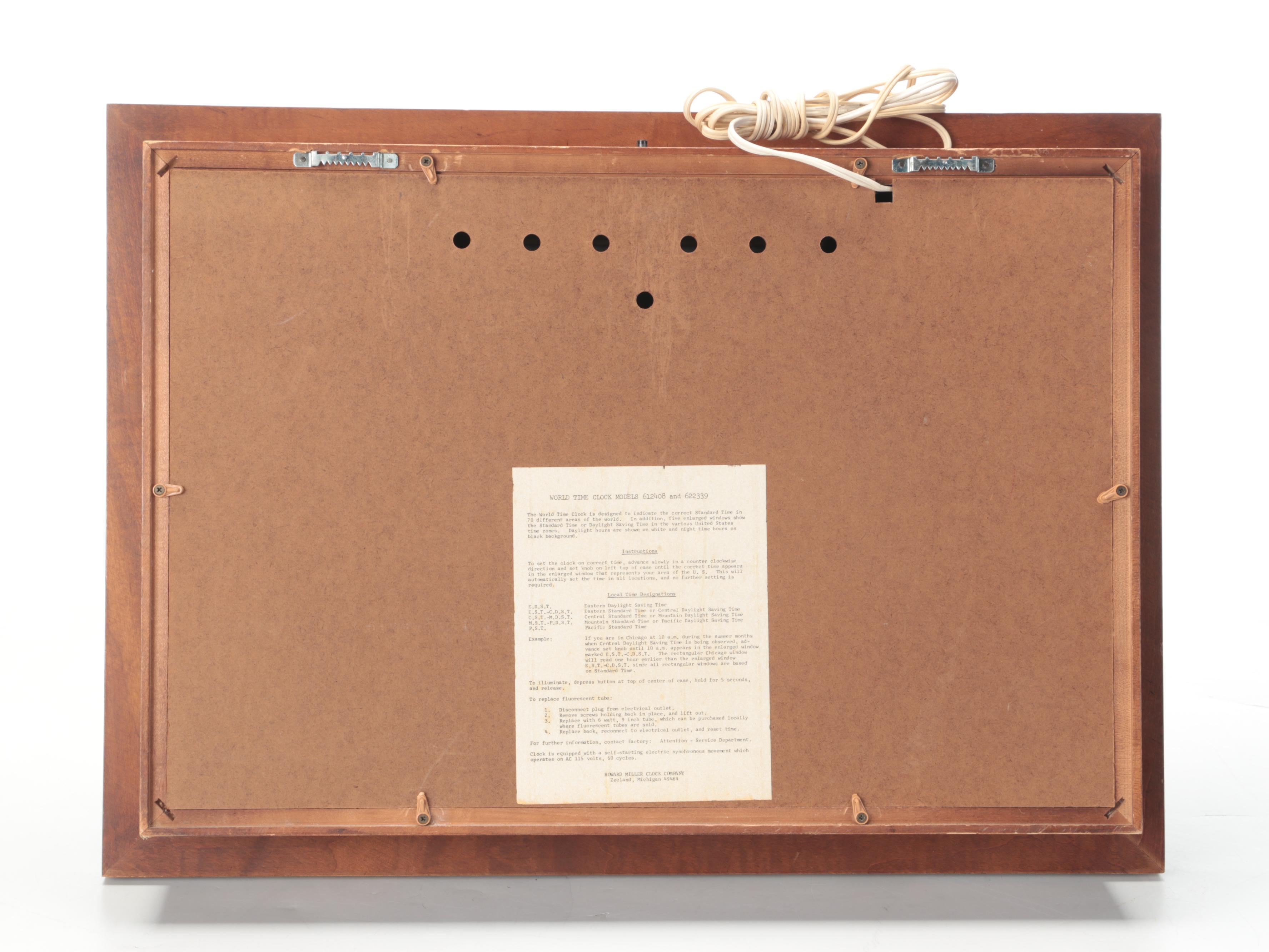 Howard Miller World Time Wall Clock