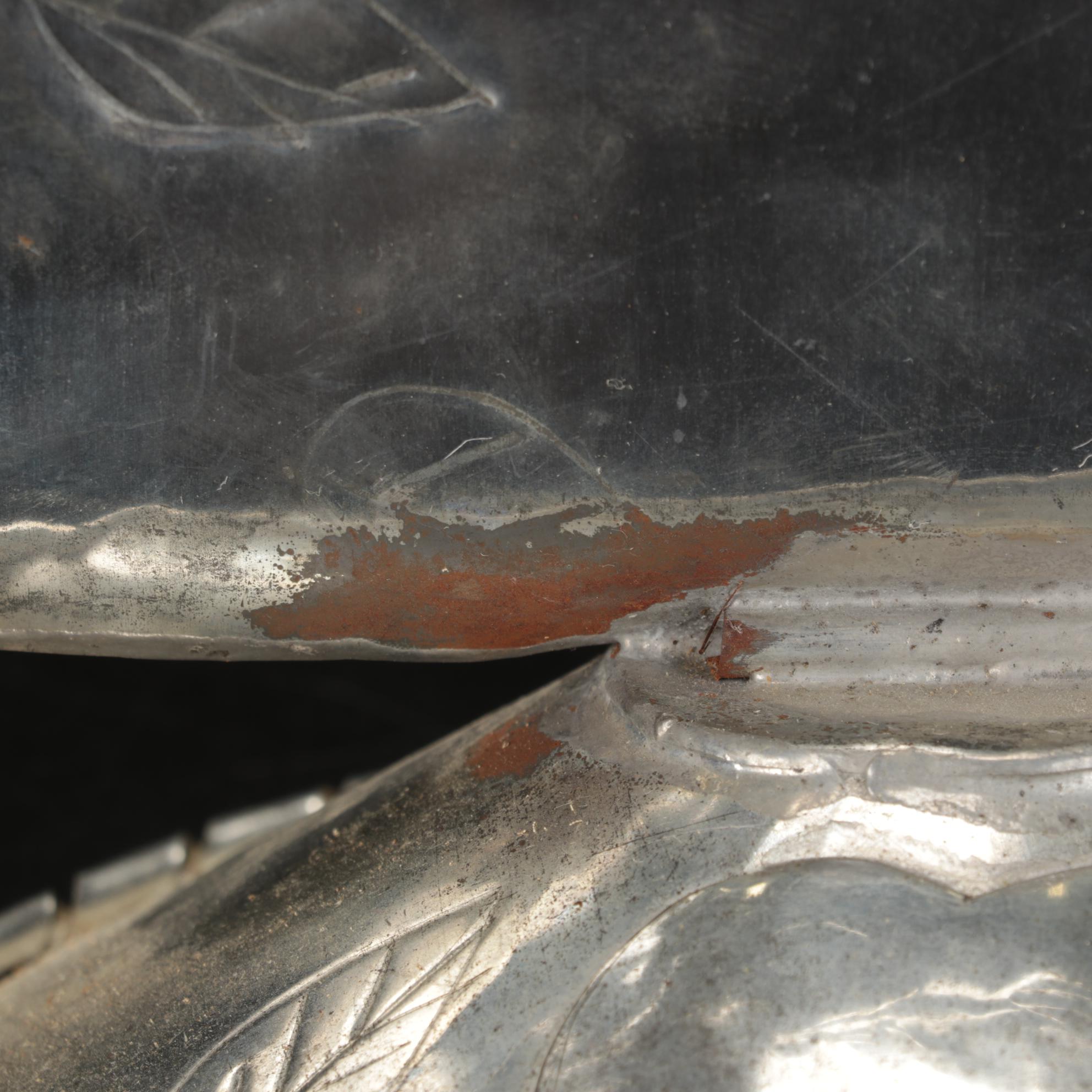 Mexican Folk Art Tin Candelabra With Dove Motif After Gene Byron