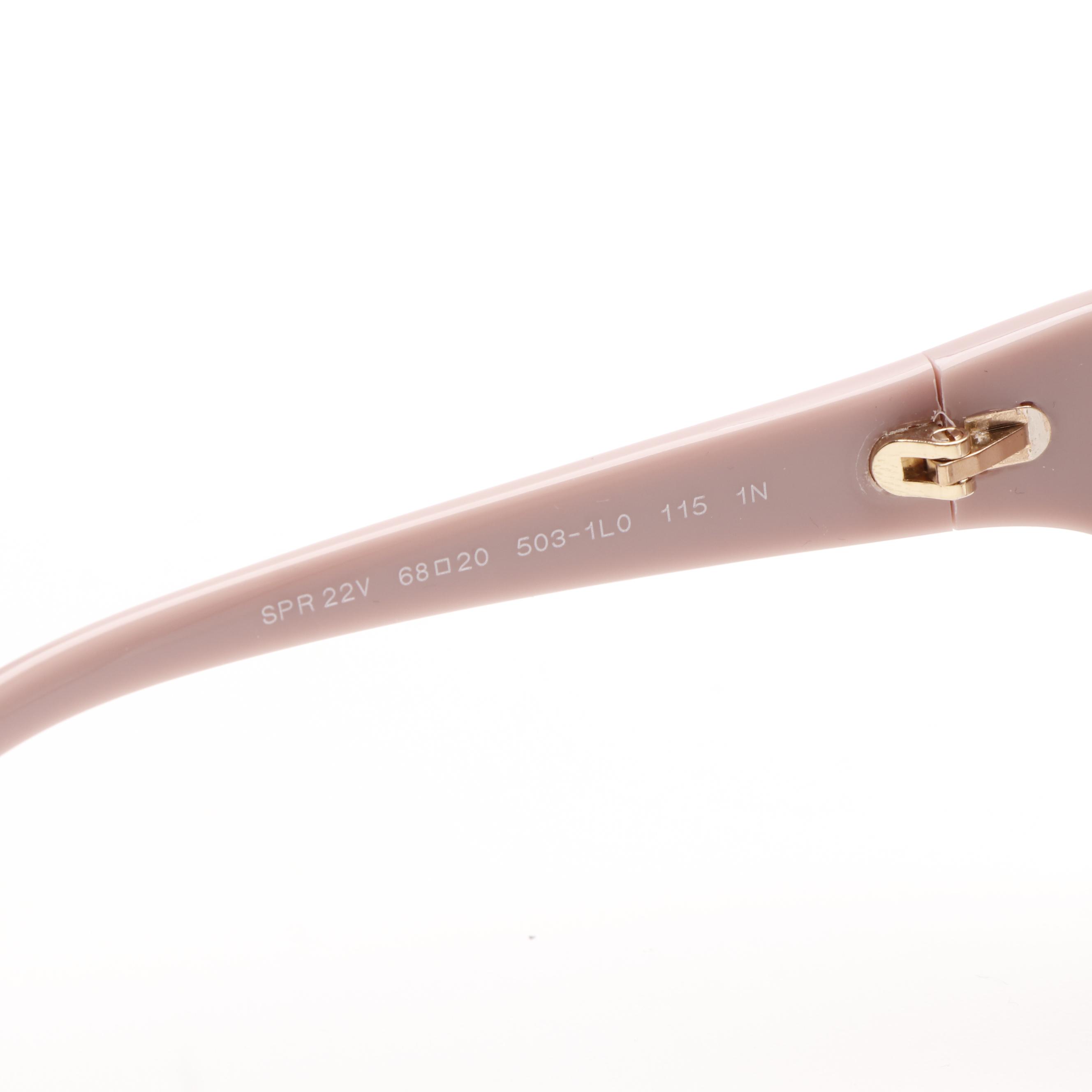 Prada SPR22V Butterfly Pink and Translucent Brown Gradient Sunglasses with Case