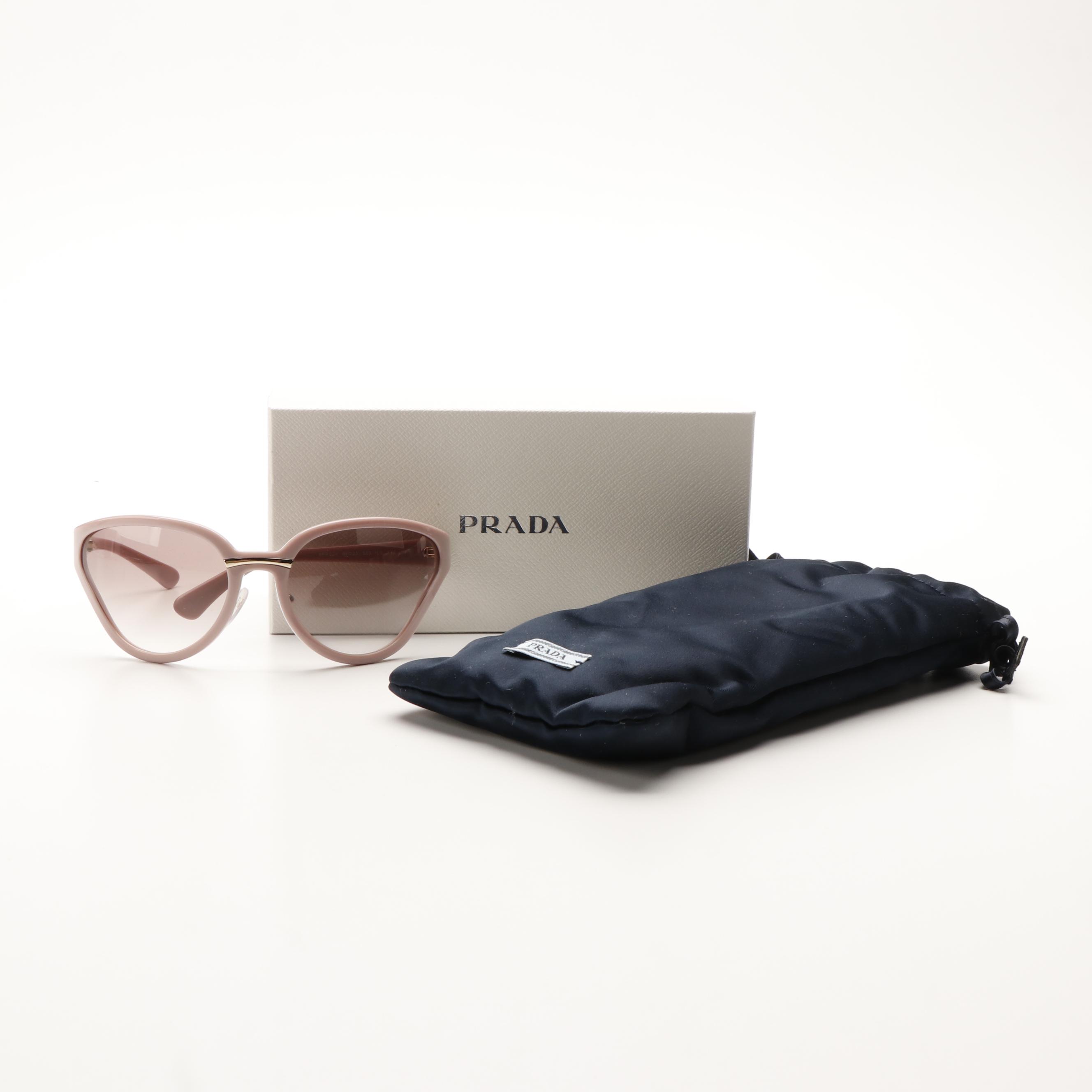 Prada PR22VS Butterfly Pink and Translucent Brown Gradient Sunglasses With Case