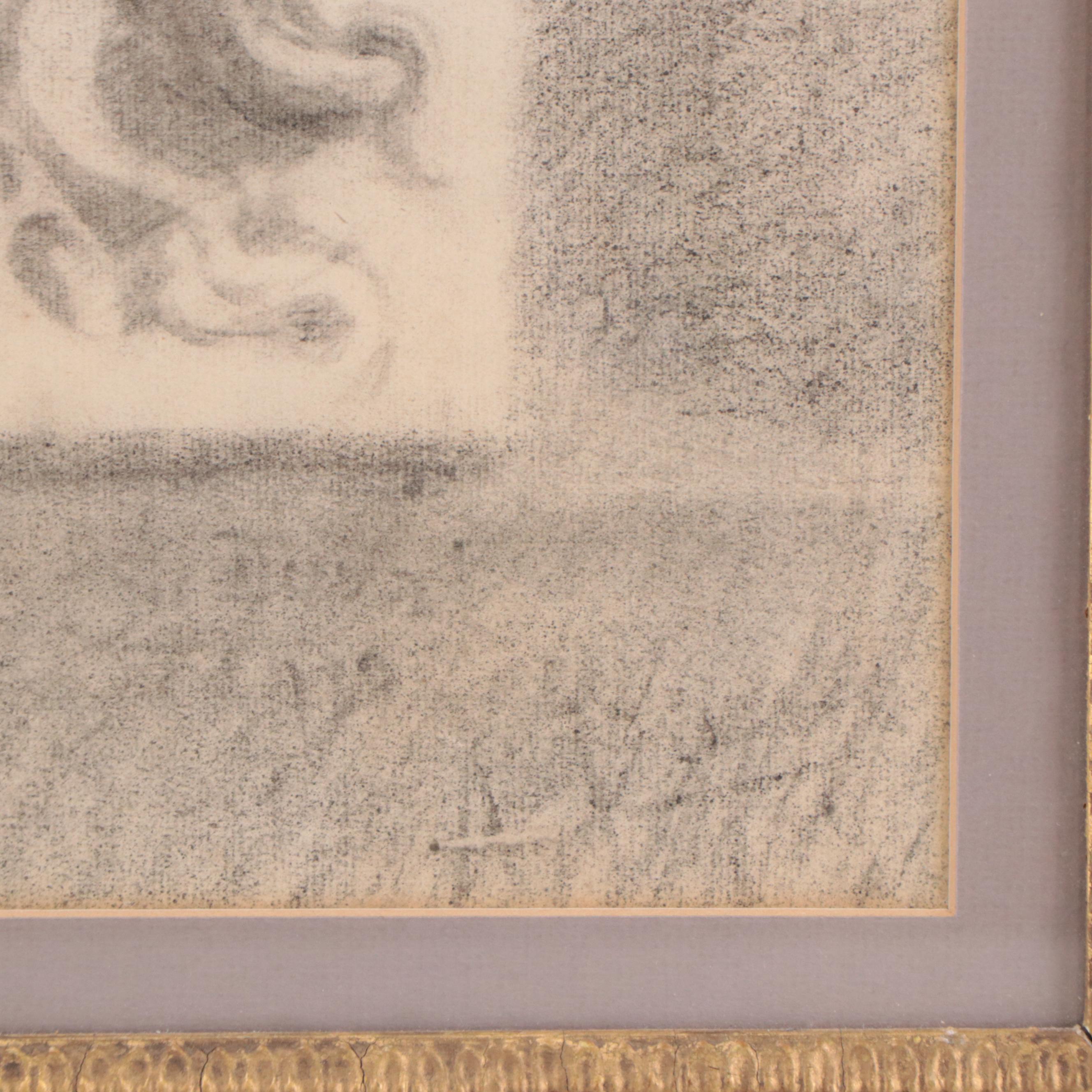 Charcoal Sketch of Gargoyle, Circa 1880