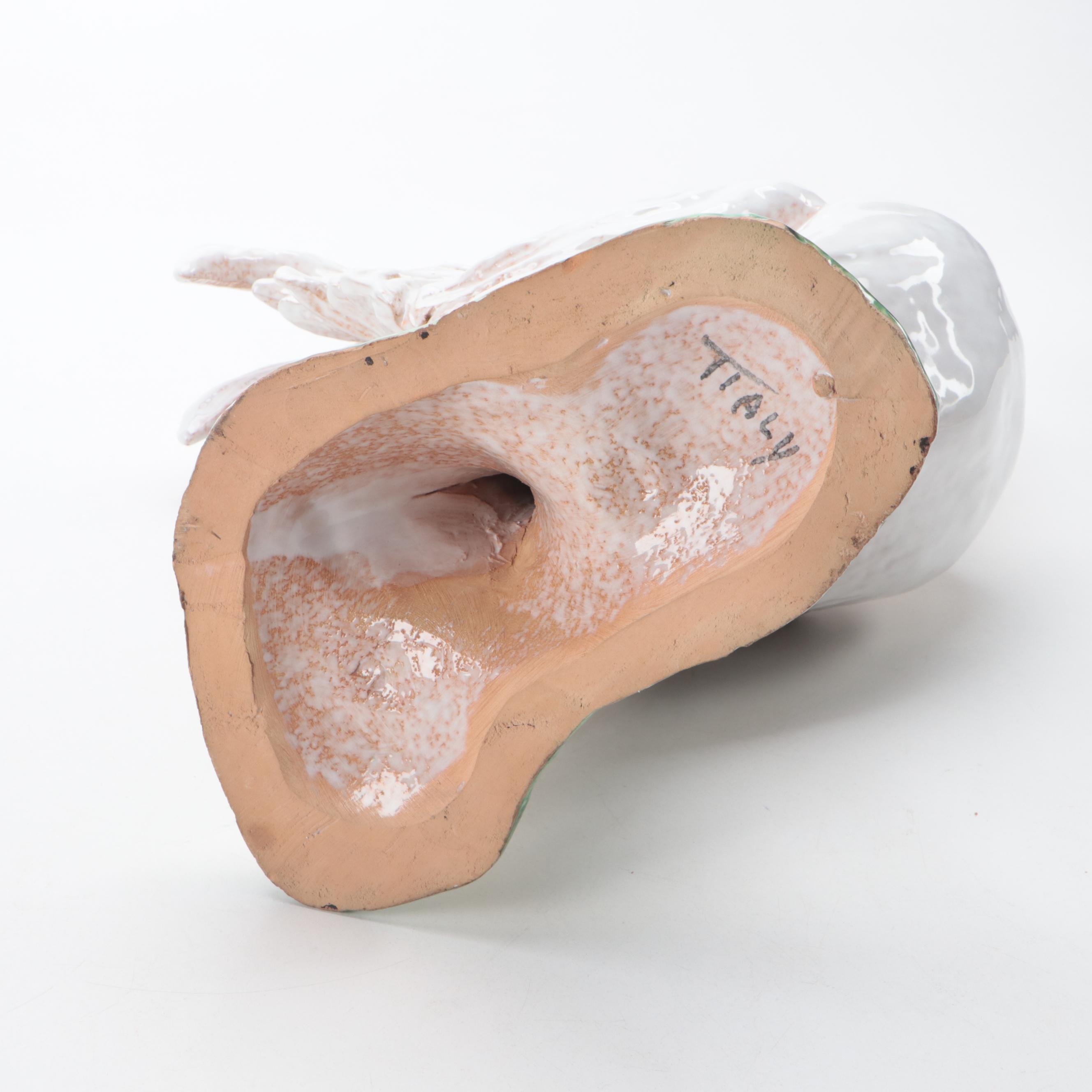 Italian Glazed Ceramic Rooster Statuette