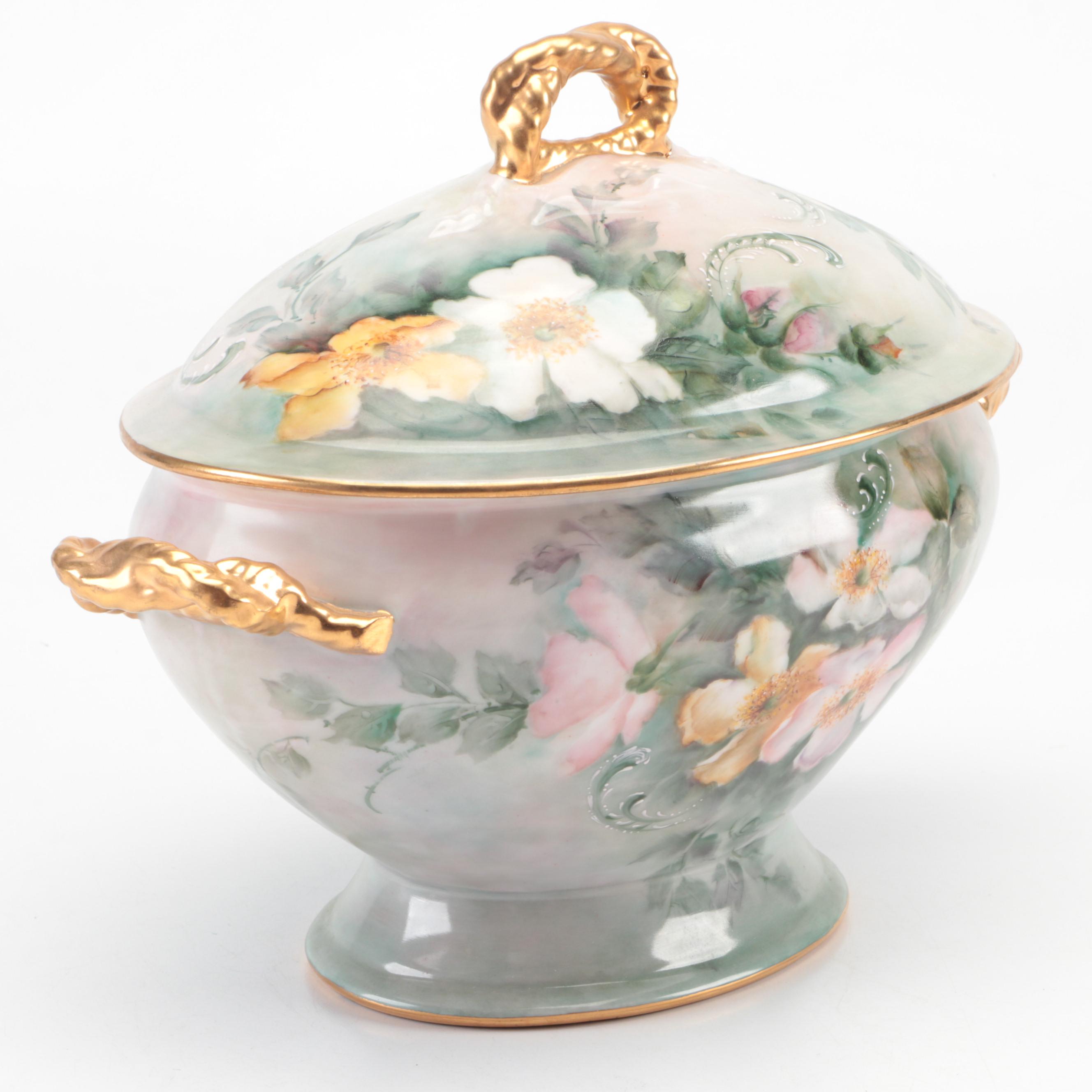 Haviland & Co. Hand-Painted Porcelain Tureen