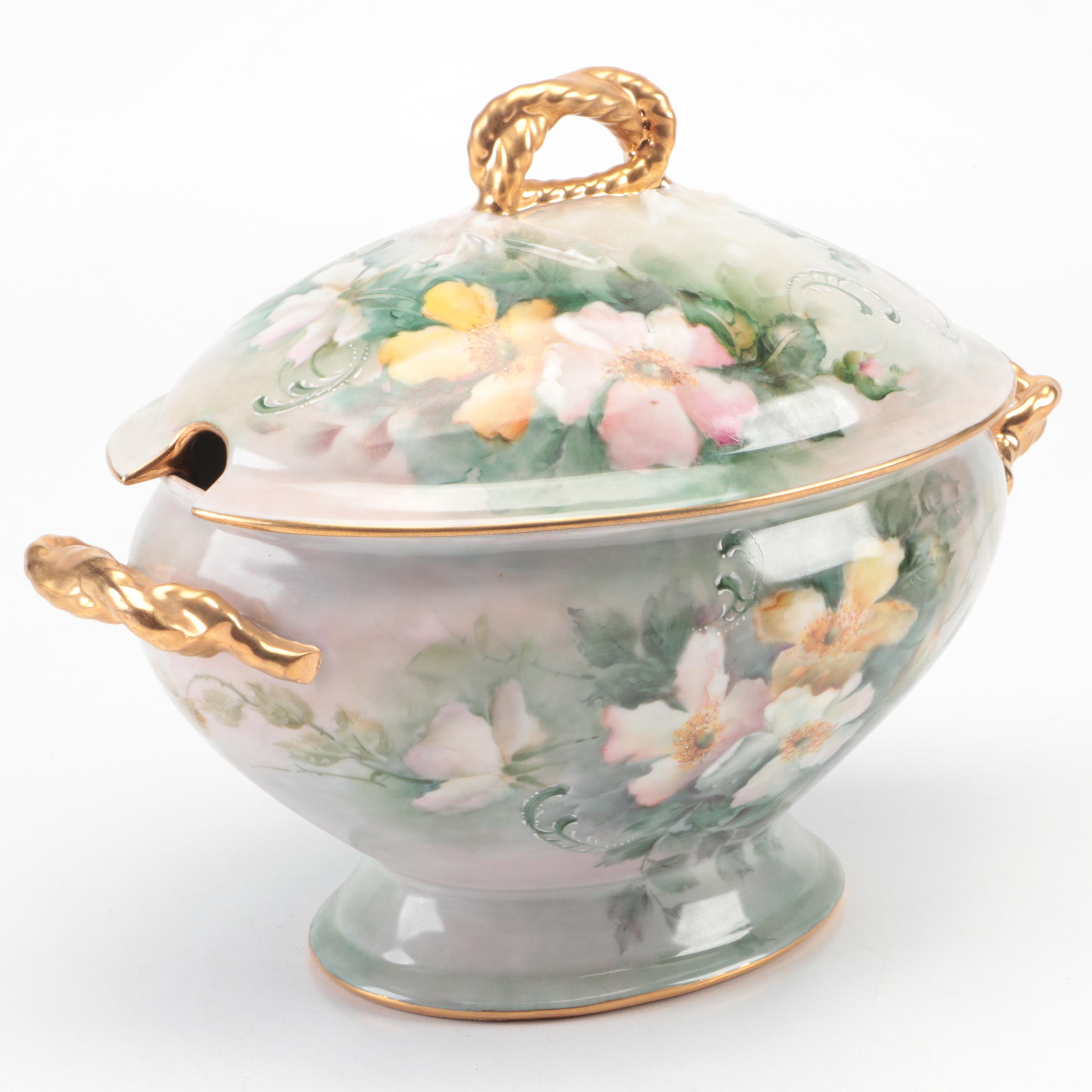Haviland & Co. Hand-Painted Porcelain Tureen