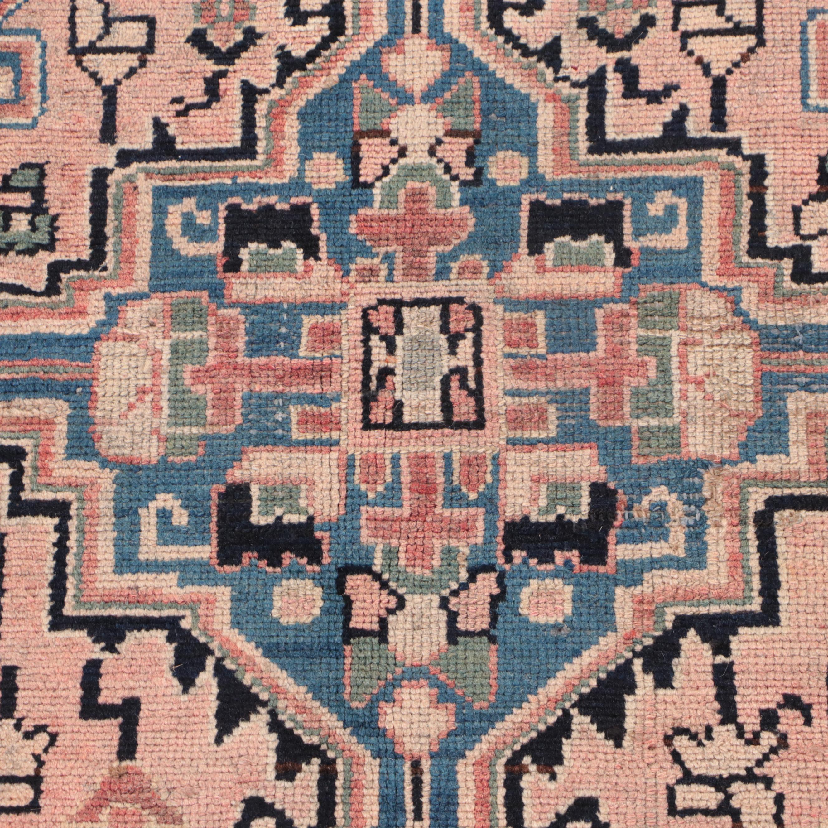 4'1 x 6'11 Hand-Knotted Persian Kashmar Area Rug