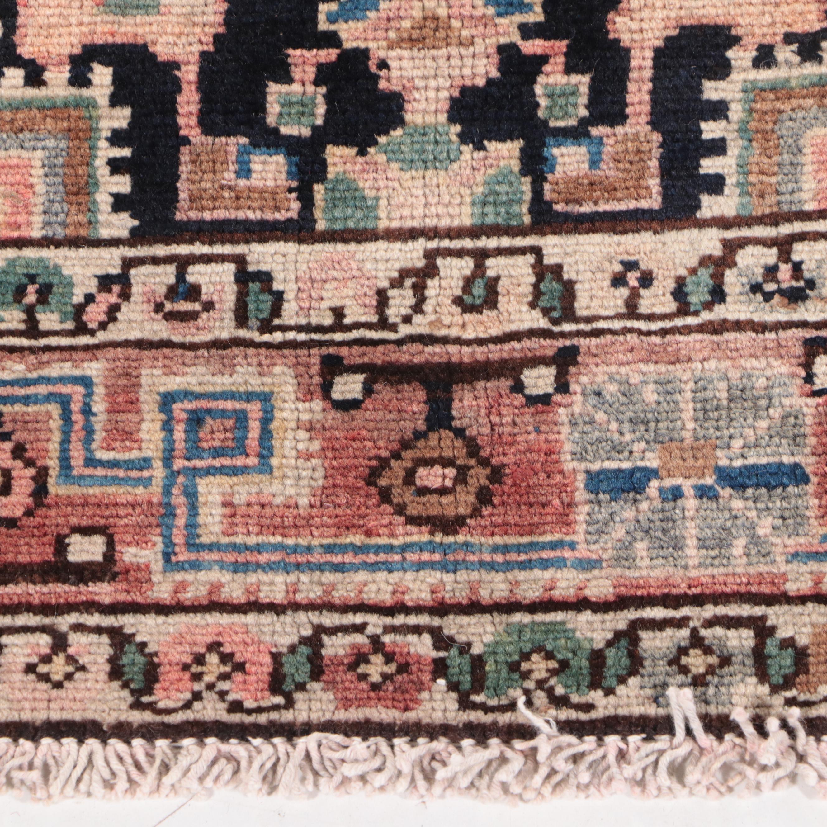 4'1 x 6'11 Hand-Knotted Persian Kashmar Area Rug