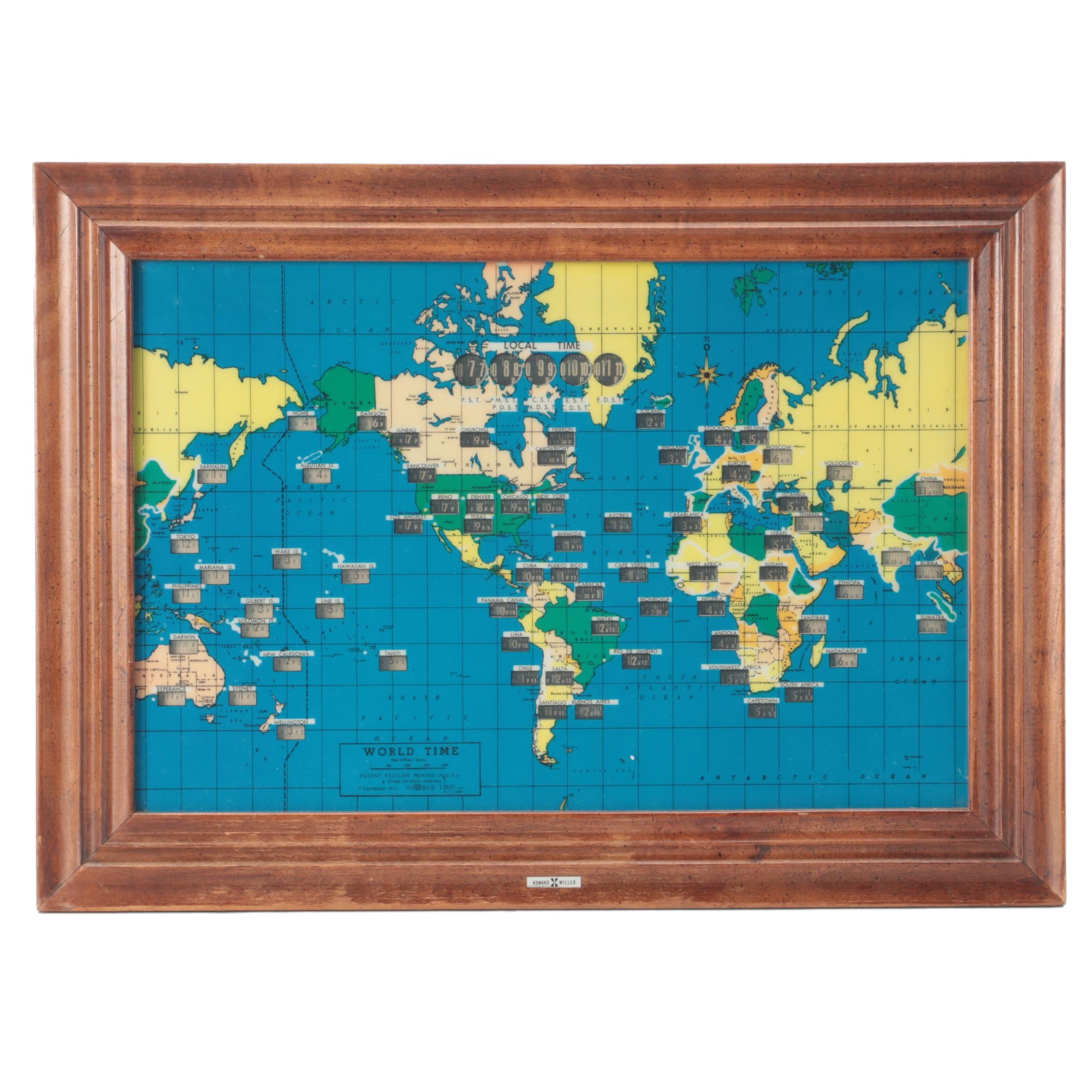 Howard Miller World Time Wall Clock