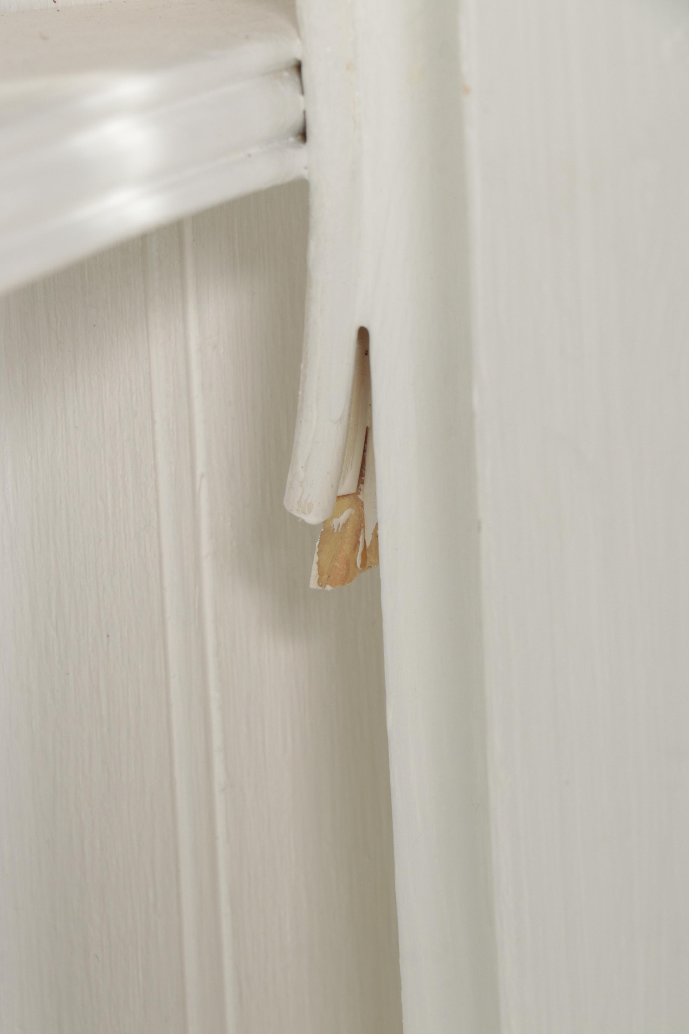 Federal Style White-Painted Corner Cabinet, 20th Century