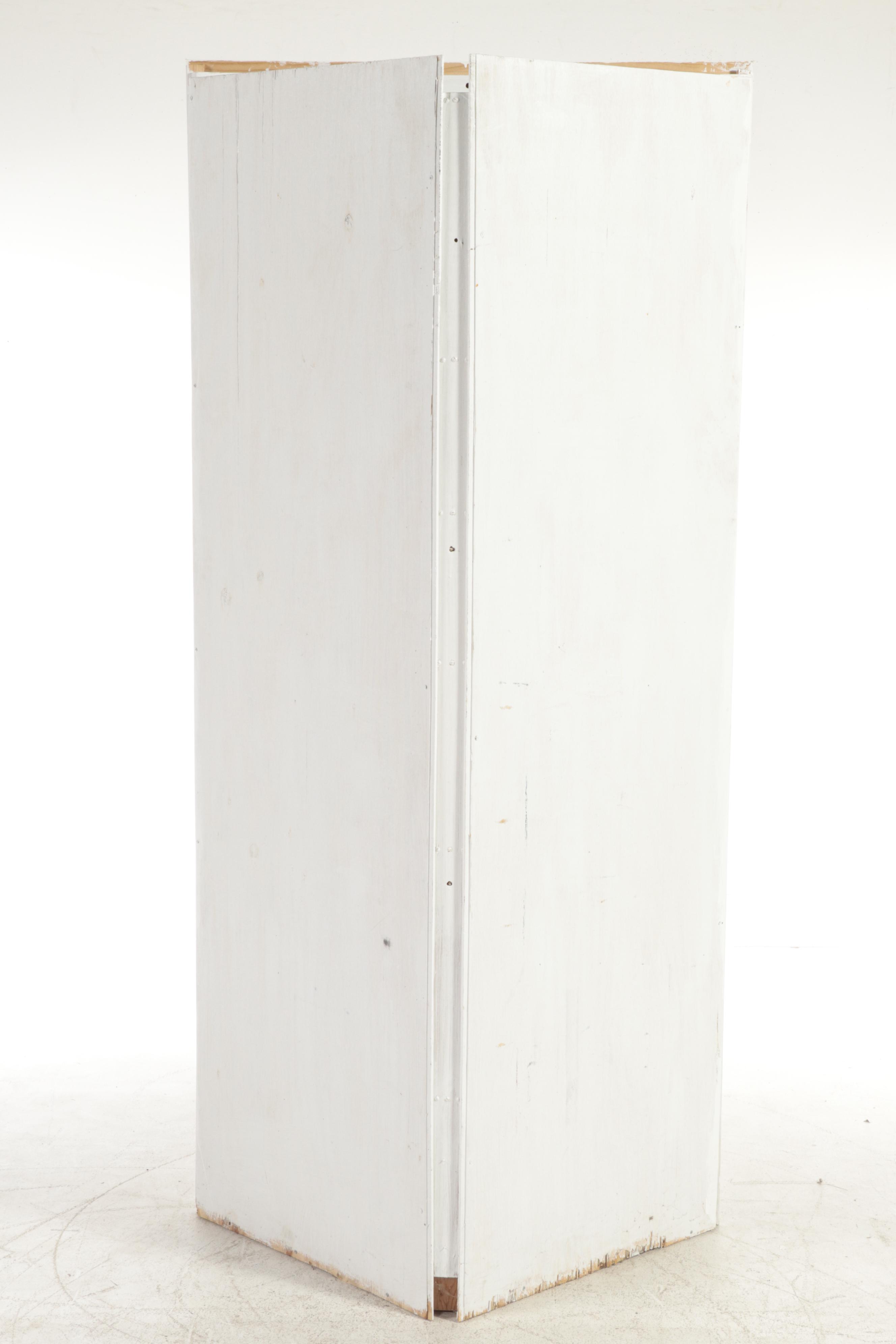 Federal Style White-Painted Corner Cabinet, 20th Century