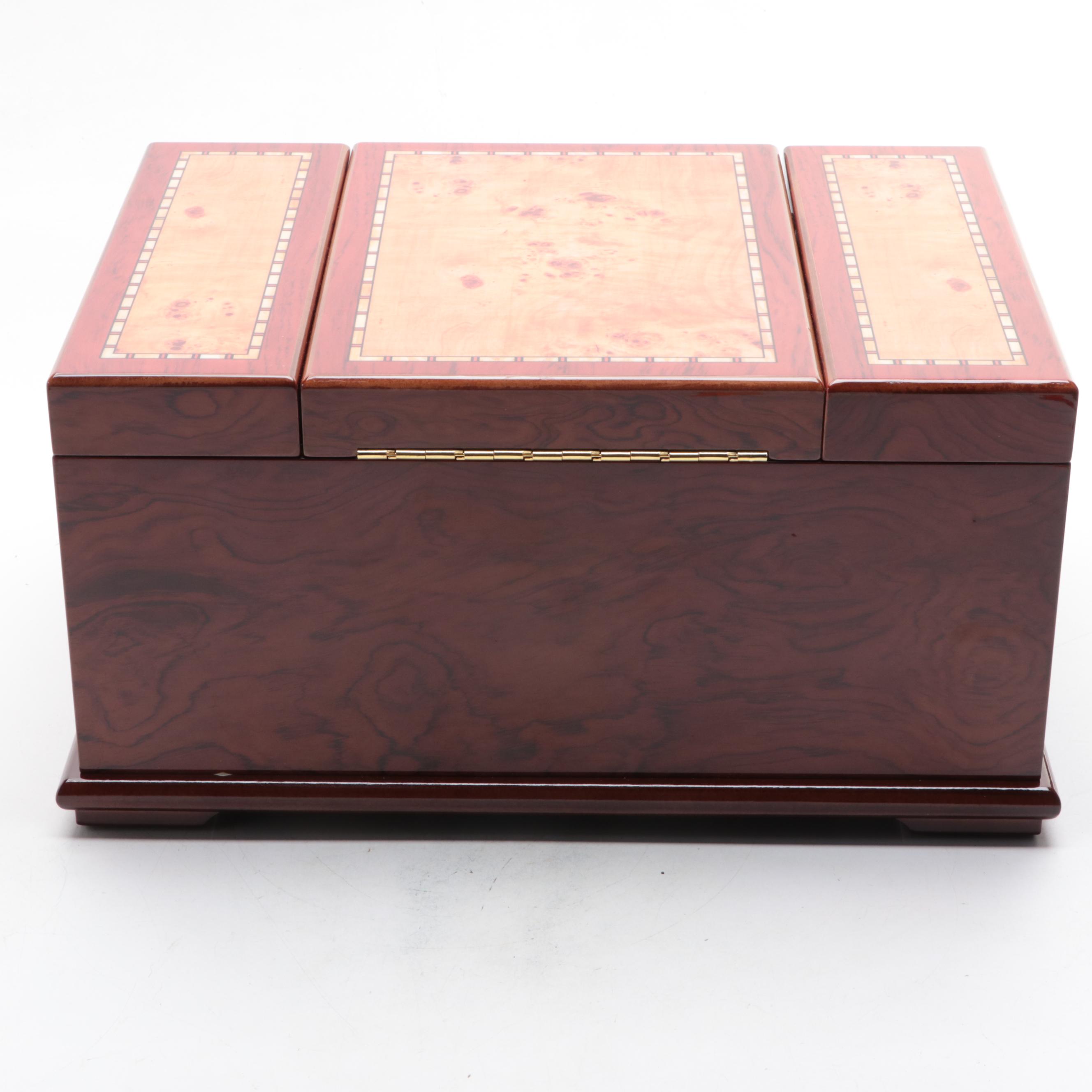 Jere High Gloss Burl Jewelry Box