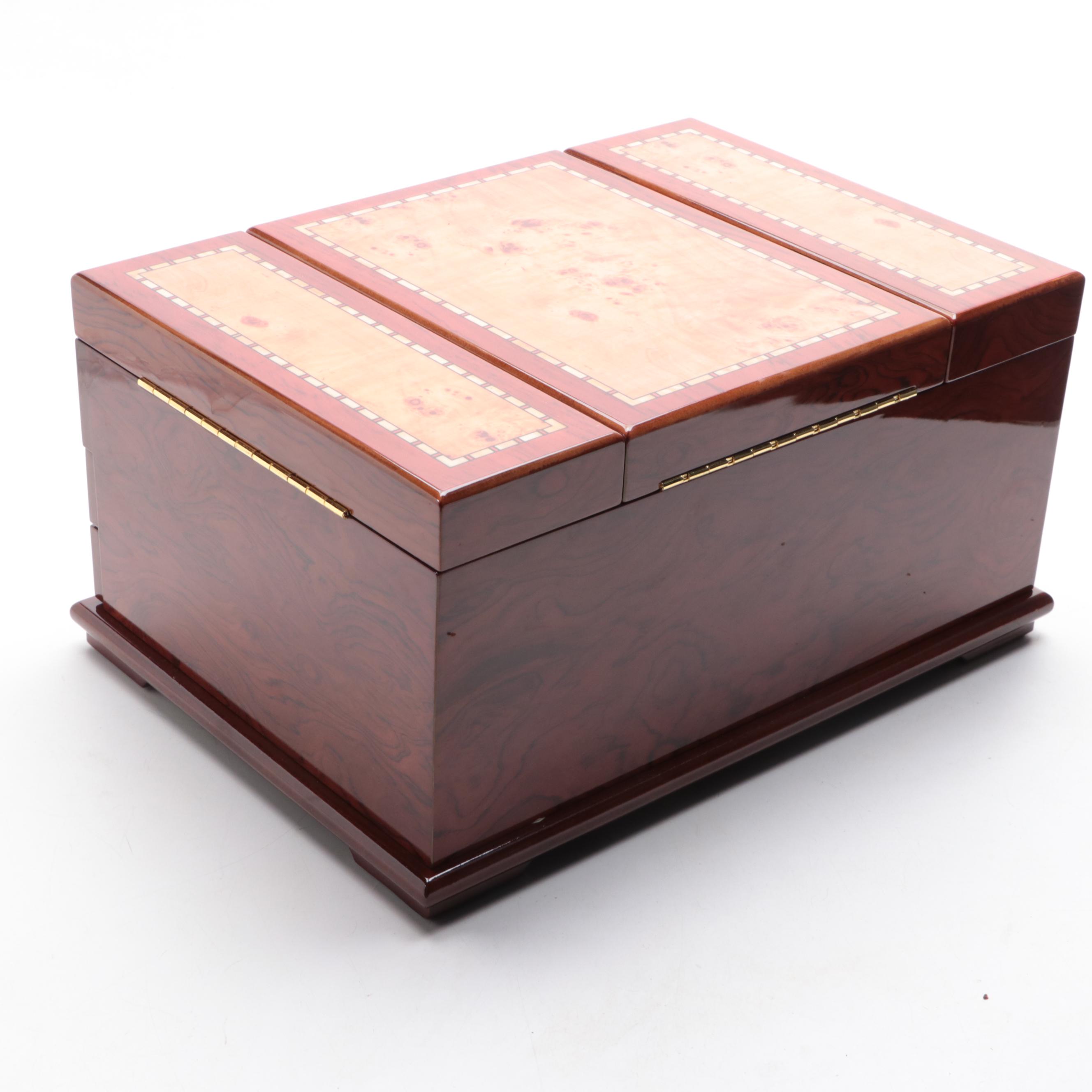 Jere High Gloss Burl Jewelry Box
