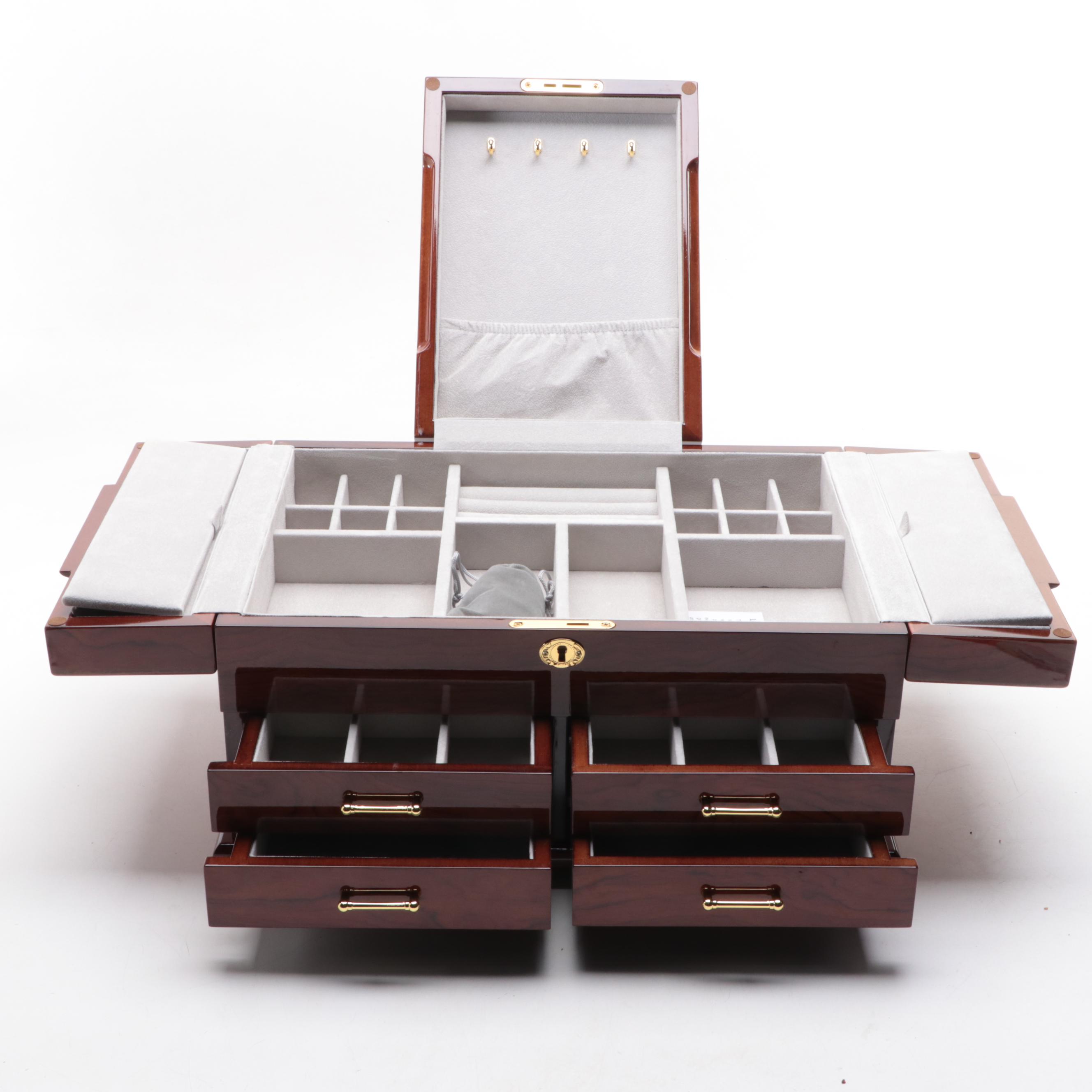 Jere High Gloss Burl Jewelry Box