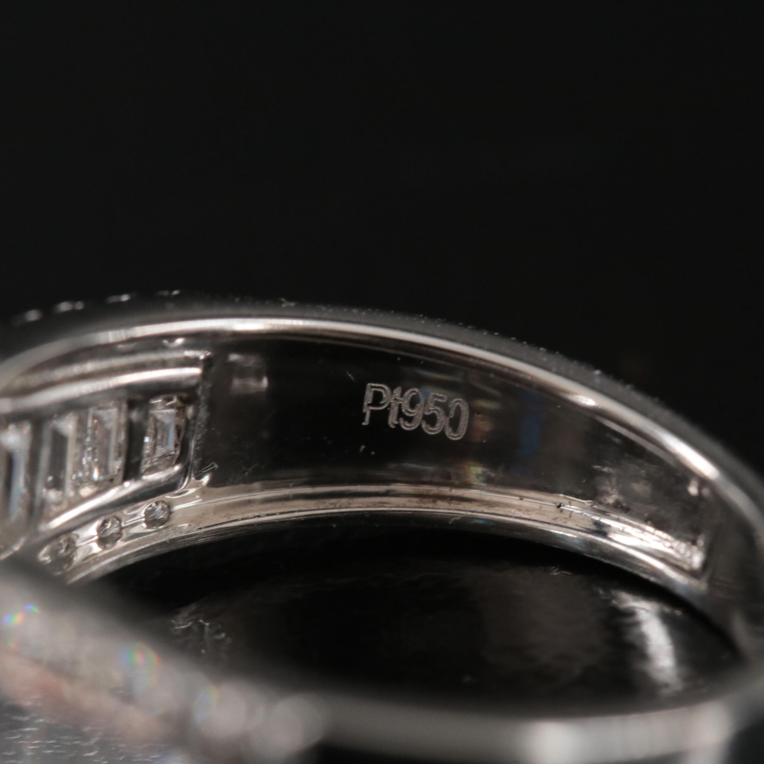 Platinum 4.06 CTW Lab Grown Diamond Ring with IGI Report