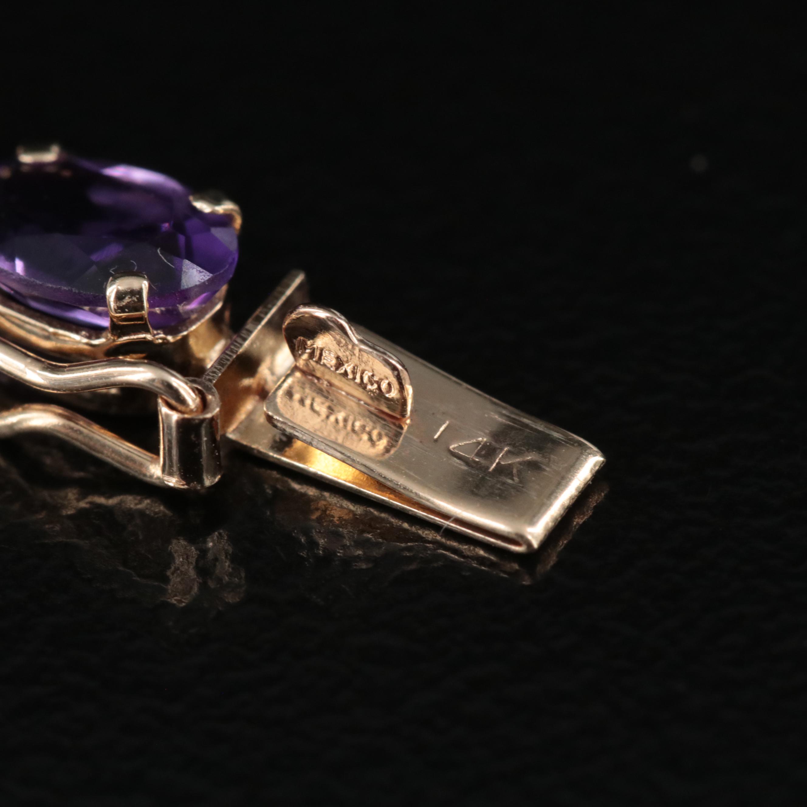 14K Garnet, Citrine and Gemstone Bracelet