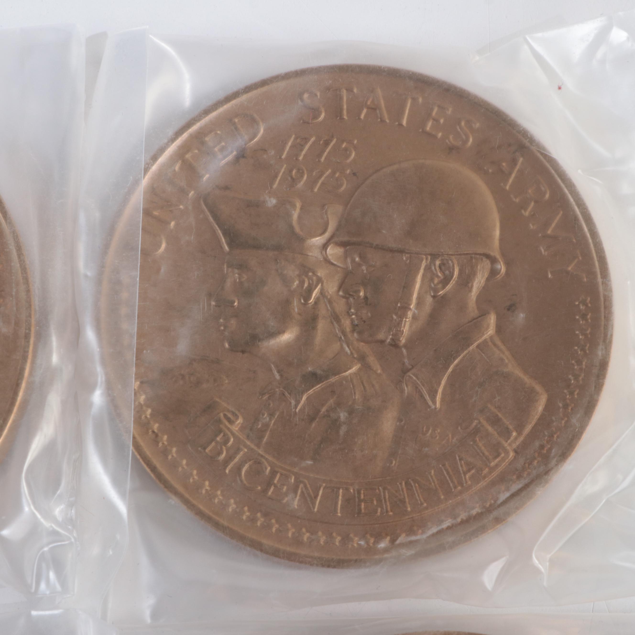 Bicentennial Medallions for United States Army, Navy, and Marines with More