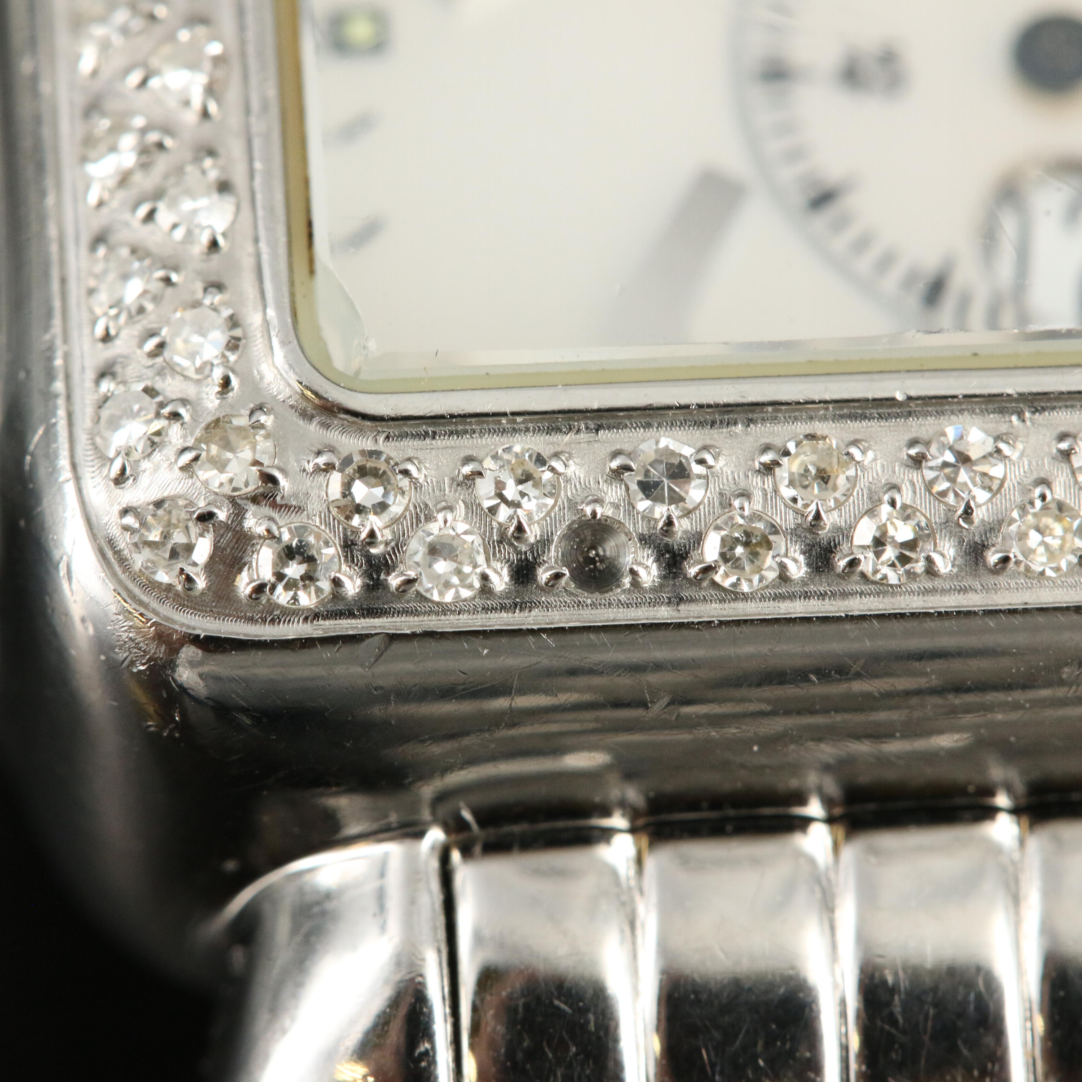 MIchele Deco Mother-of-Pearl Dial, Diamond Bezel Watch