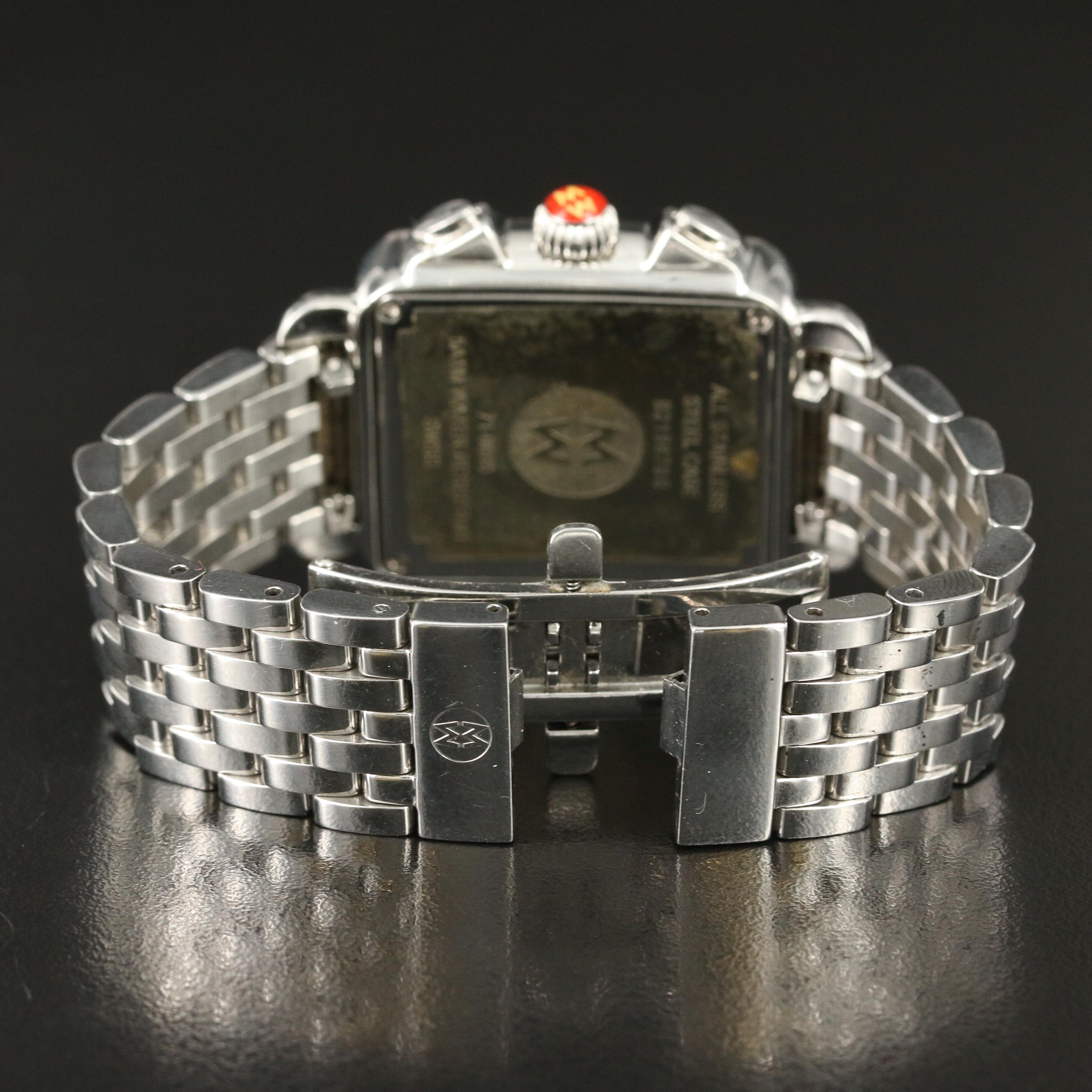 MIchele Deco Mother-of-Pearl Dial, Diamond Bezel Watch