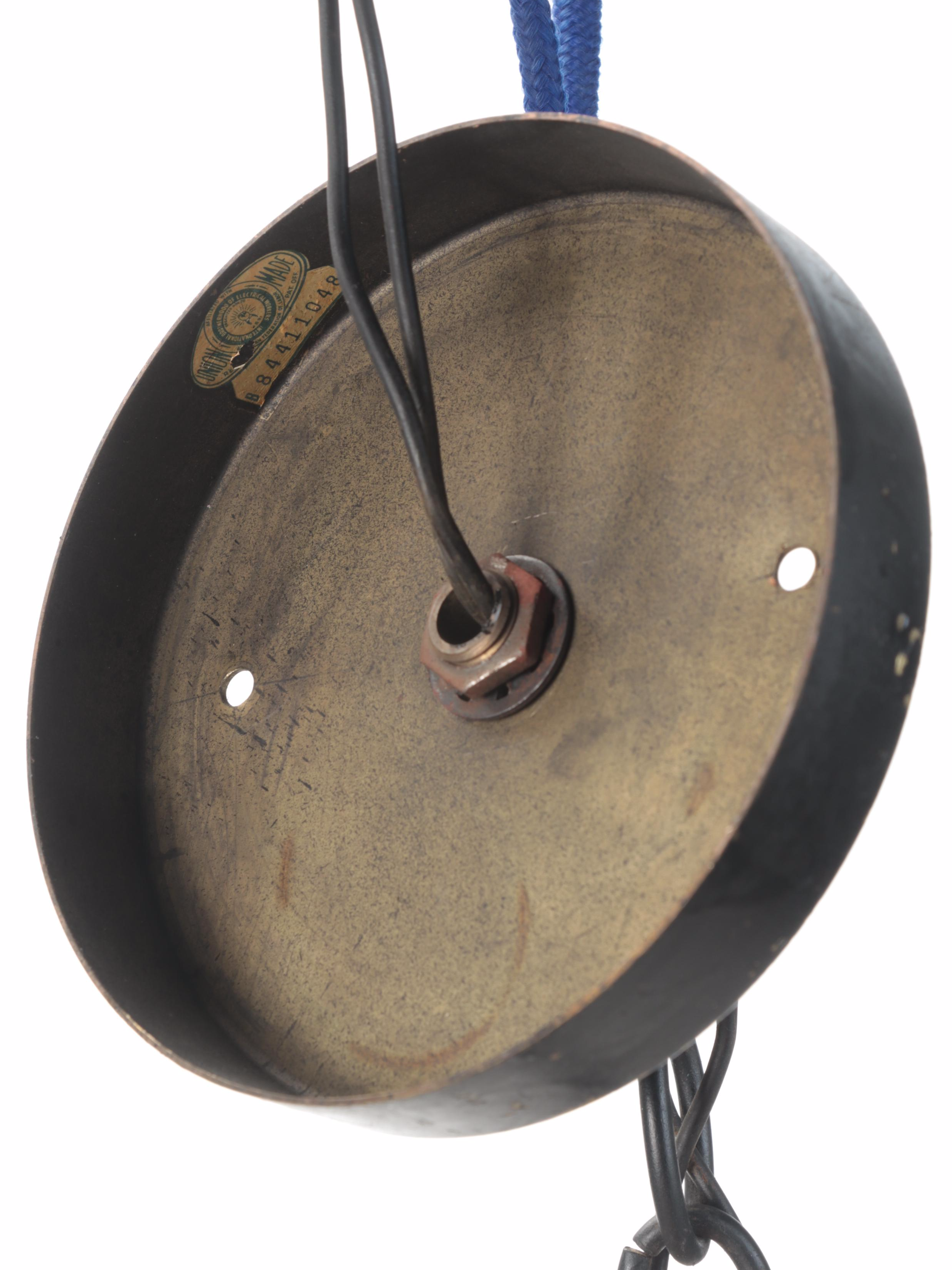 Pair of Peter Marsh Stone Patio Pendant Lights With Chunky Colored Glass