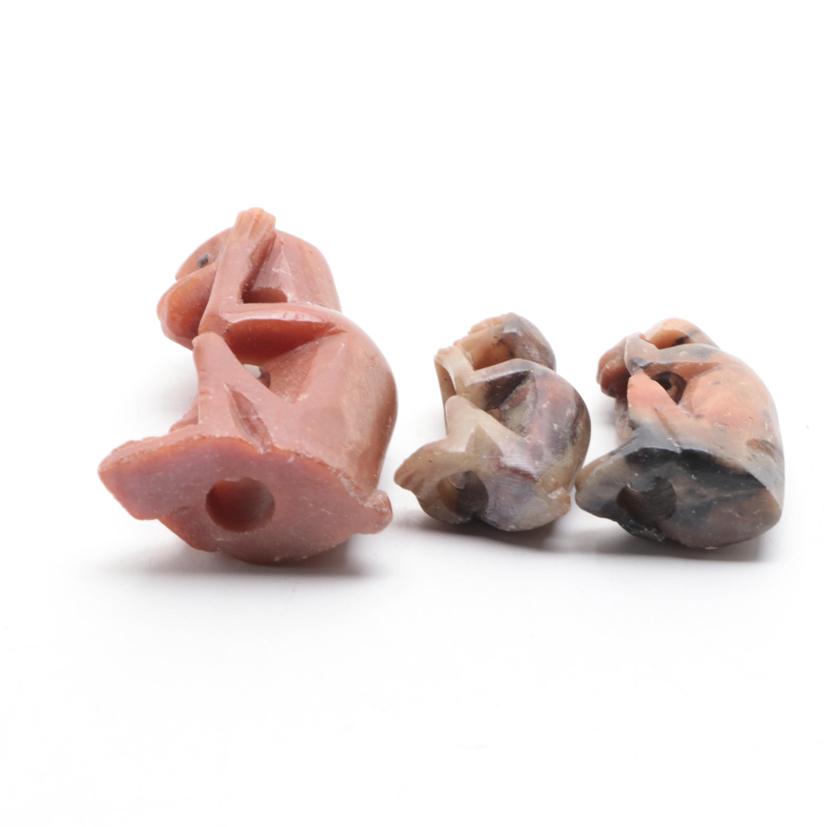 Wooden Wall-Mount Mirrored-Back Display Case with Toby Jugs and More