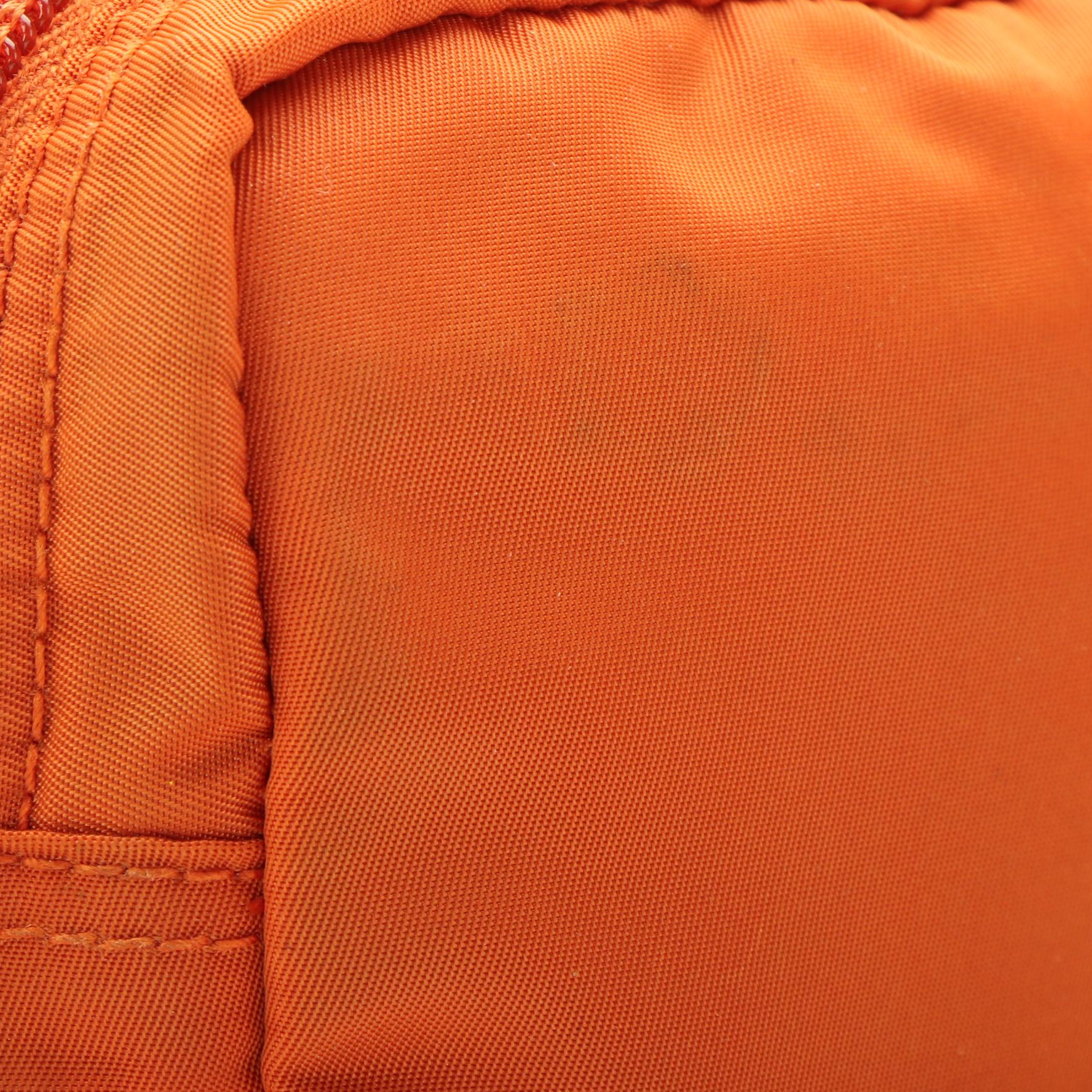 Prada Tessuto Orange Nylon Cosmetic Pouch