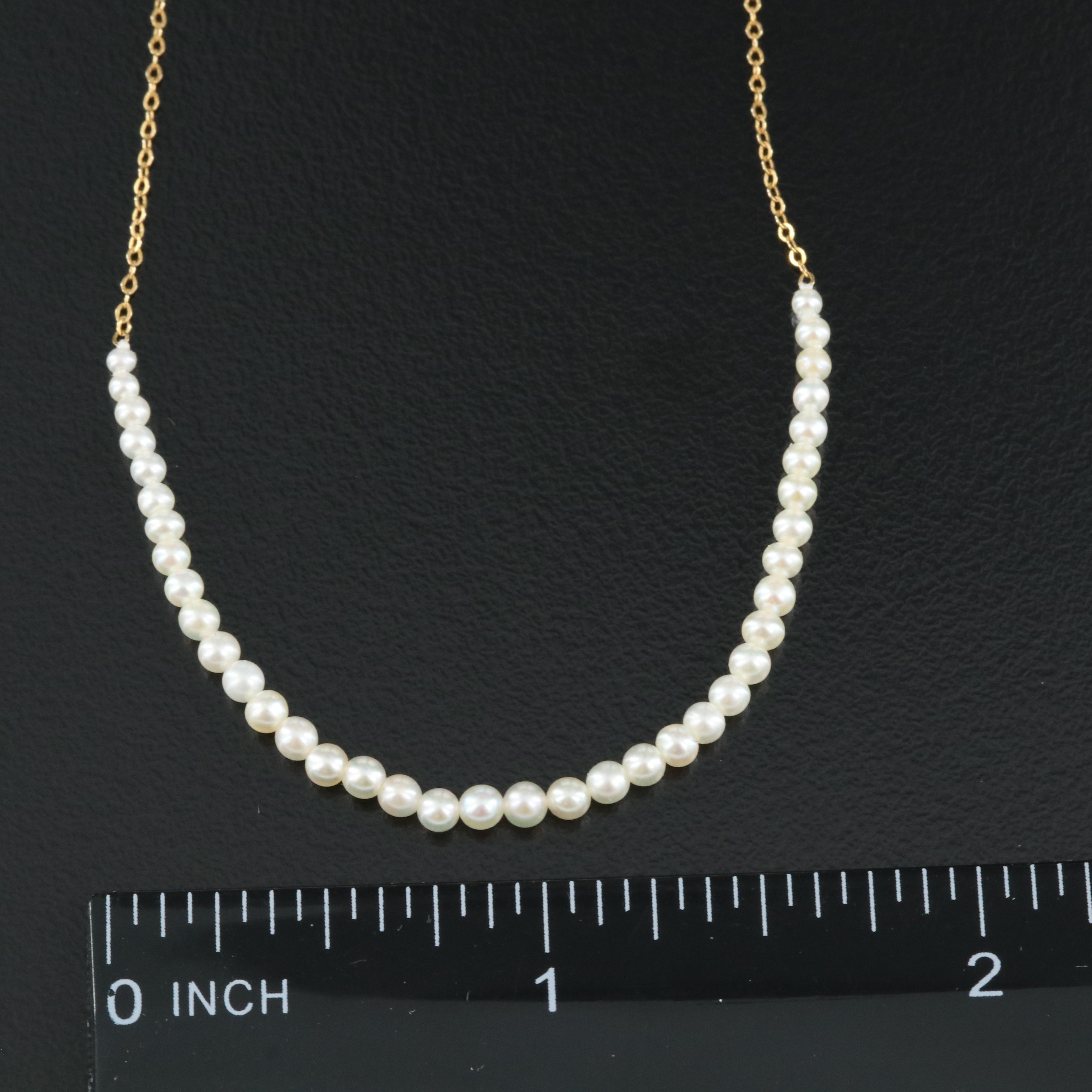 Vintage 14K Graduated Add-A-Pearl Necklace