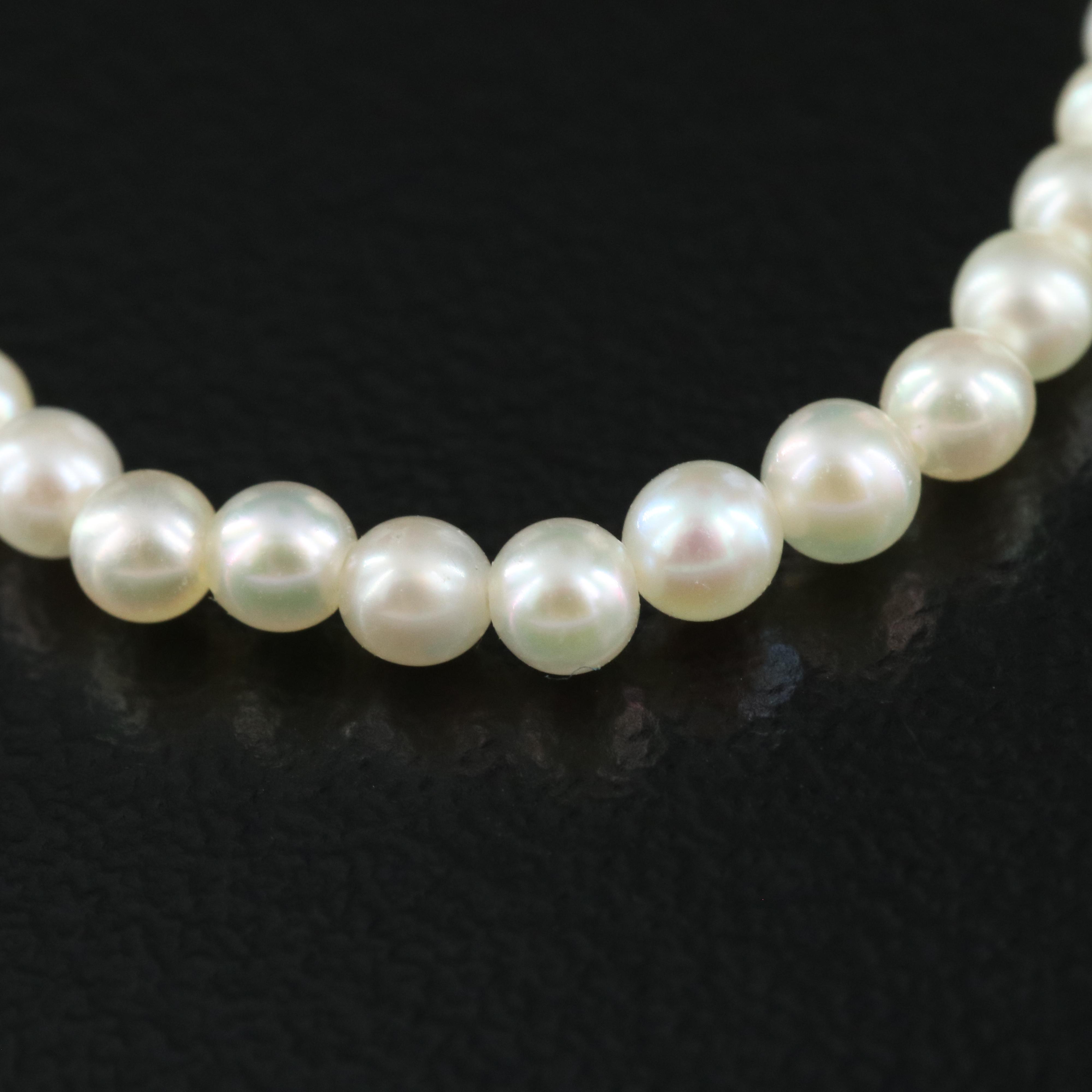Vintage 14K Graduated Add-A-Pearl Necklace