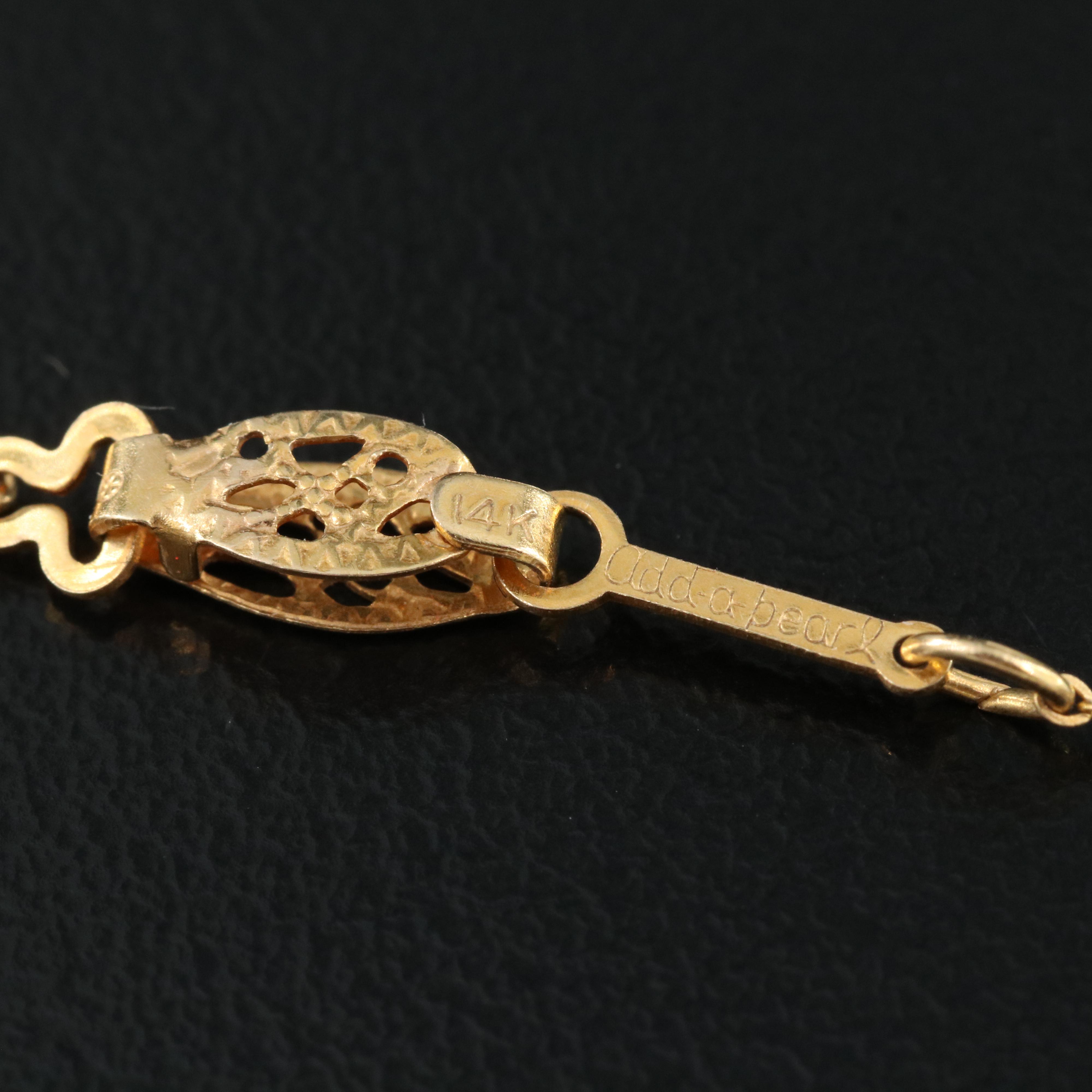 Vintage 14K Graduated Add-A-Pearl Necklace