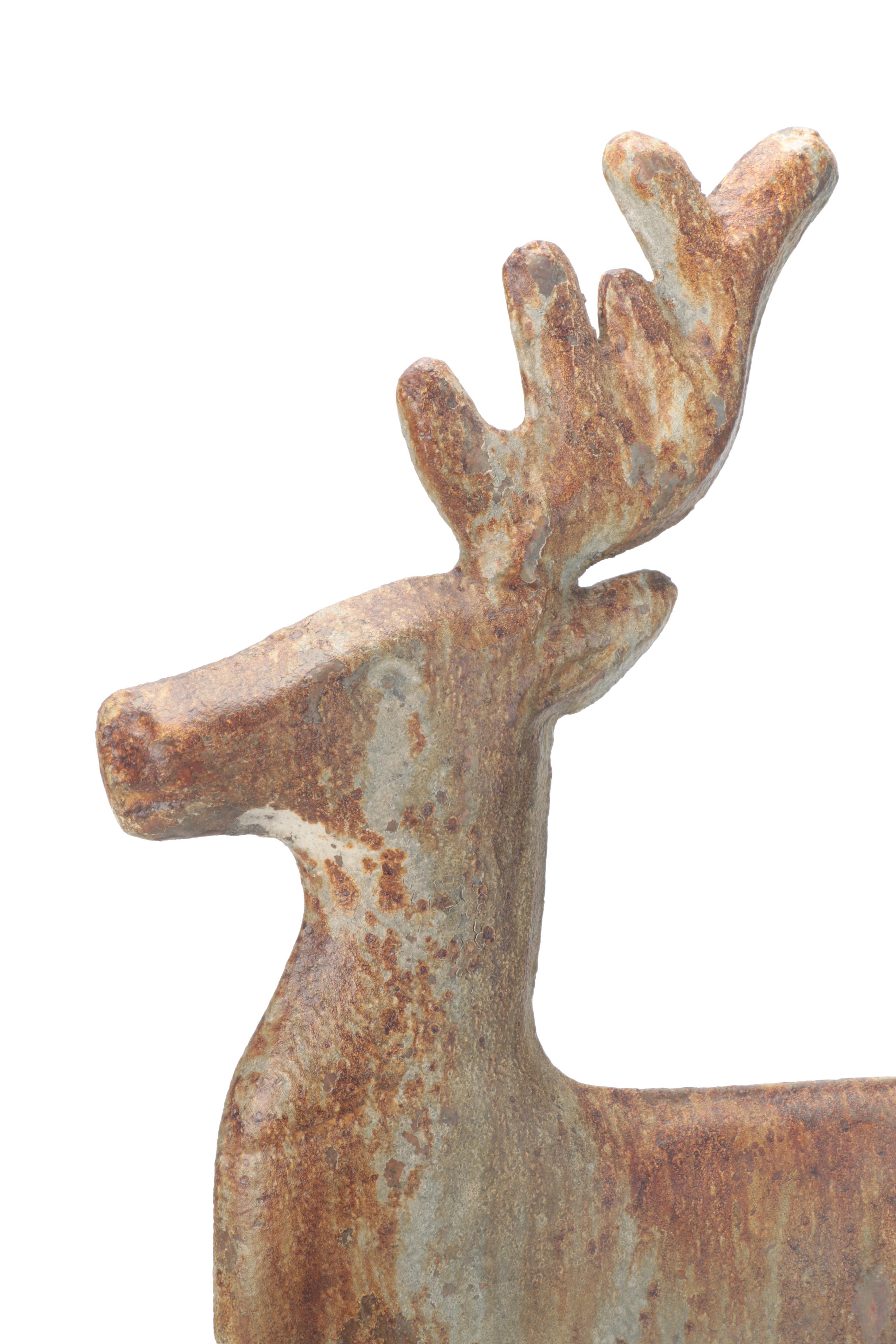 Metal Reindeer Figurine
