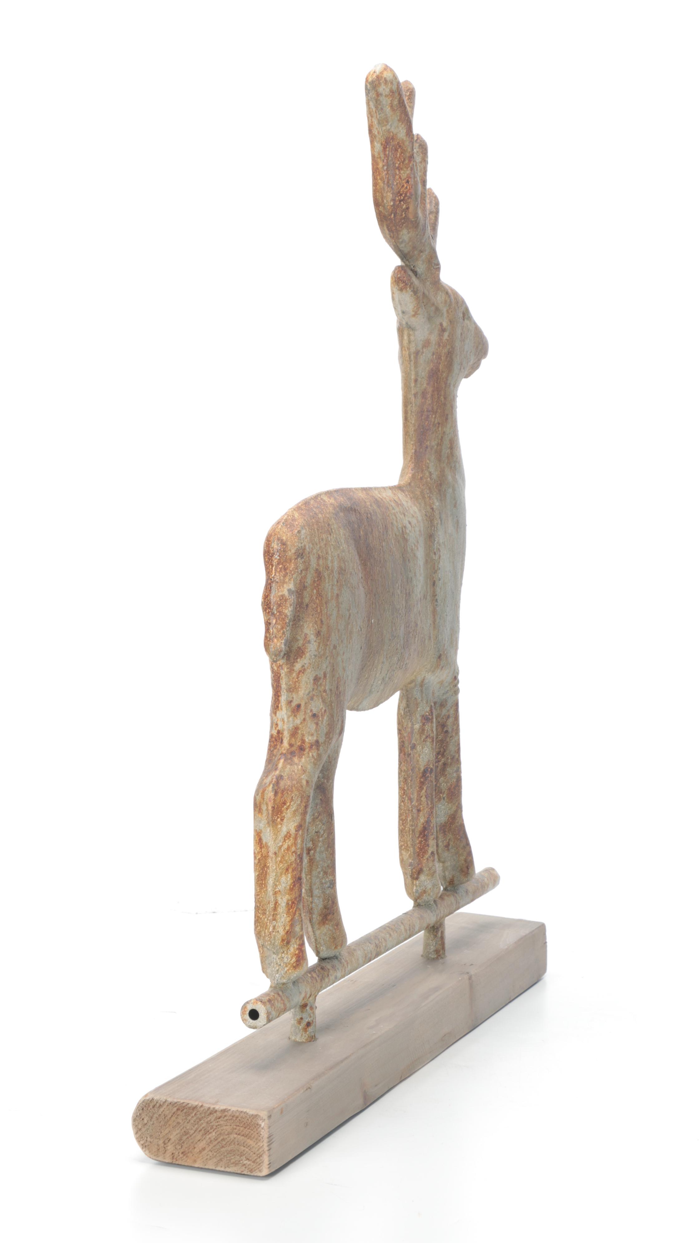 Metal Reindeer Figurine