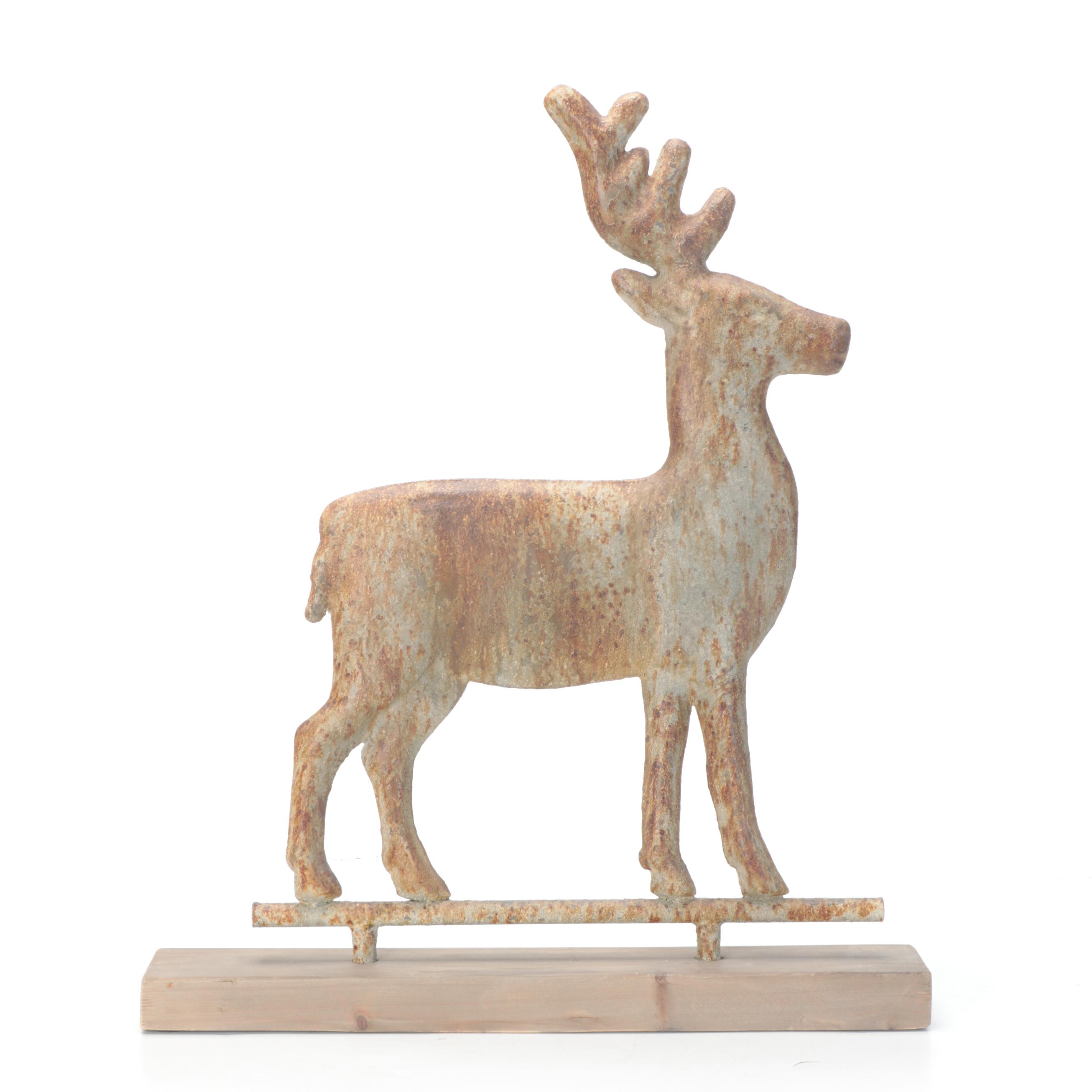 Metal Reindeer Figurine EBTH