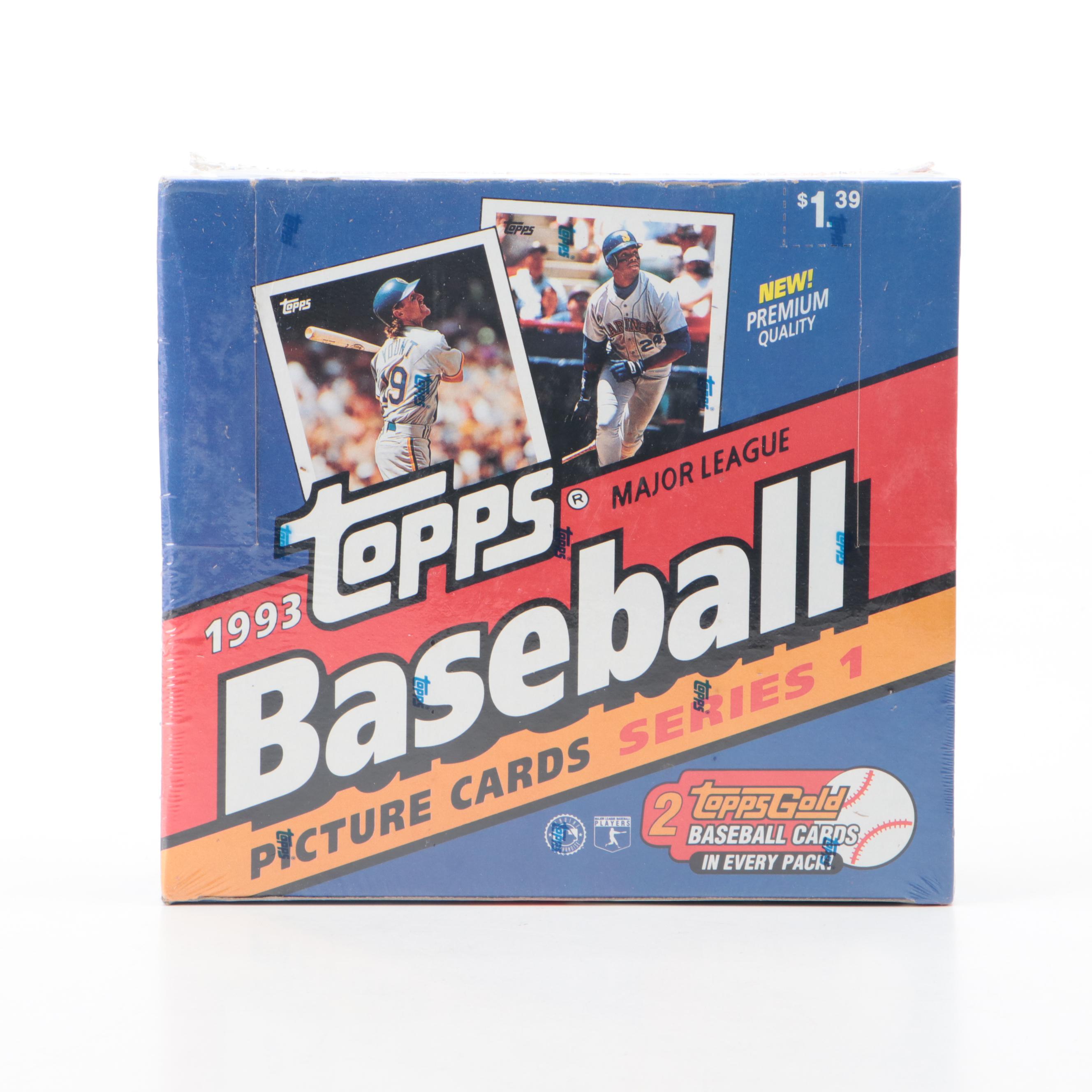 1993 Topps Baseball Cards Series 1 Sealed Jumbo Cello Box
